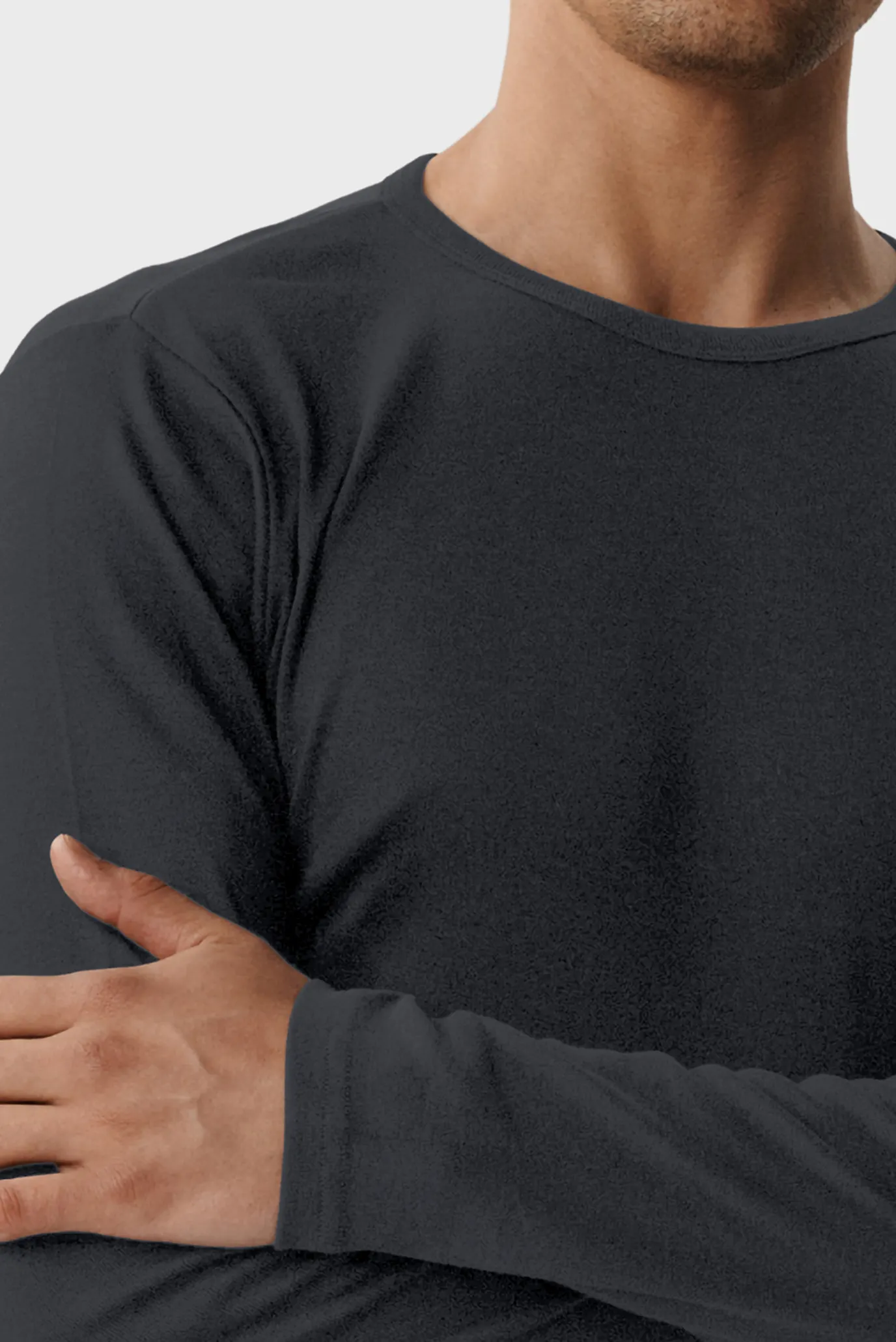 Чоловічий темно-сірий лонгслів 3