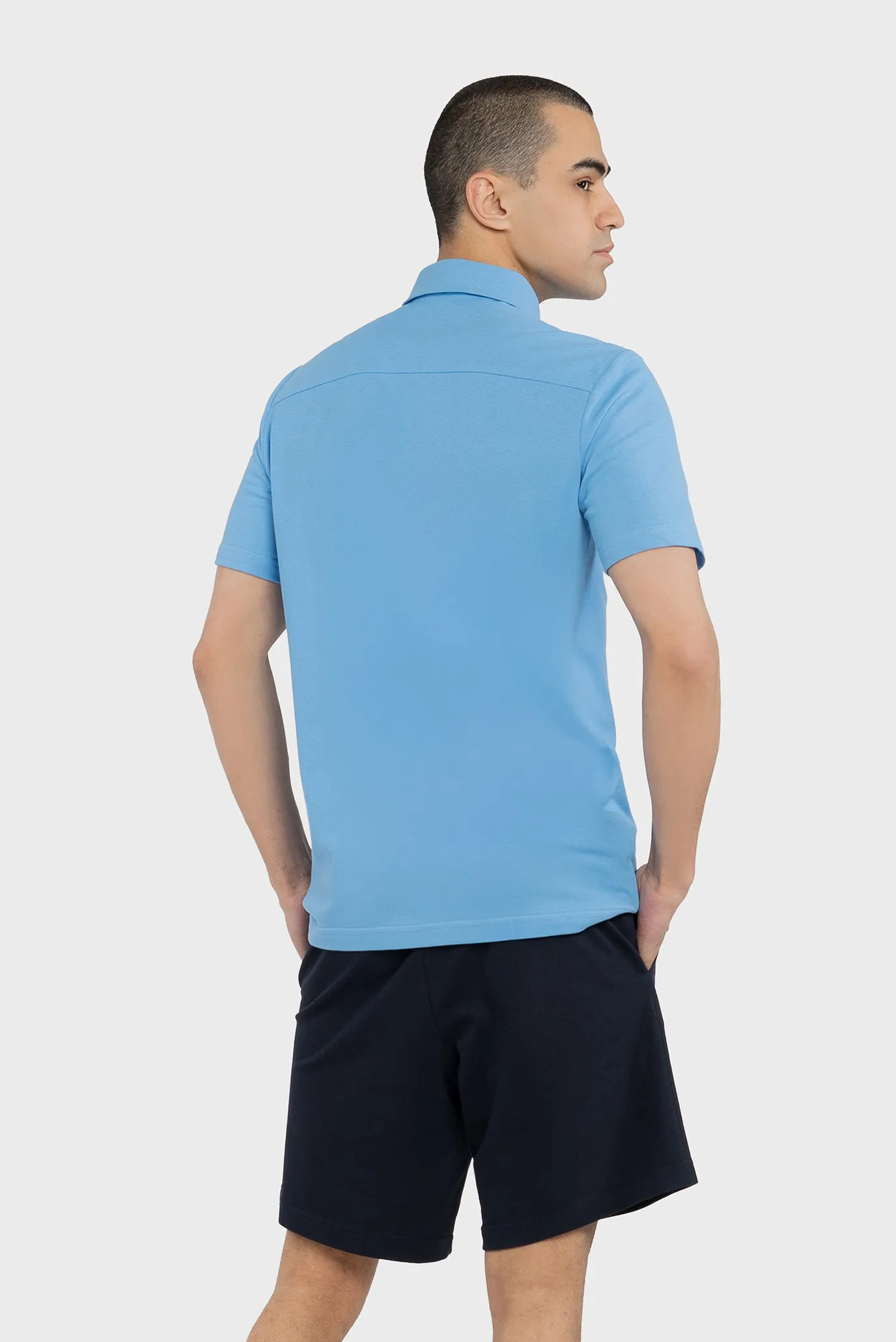 Мужское голубое поло 3