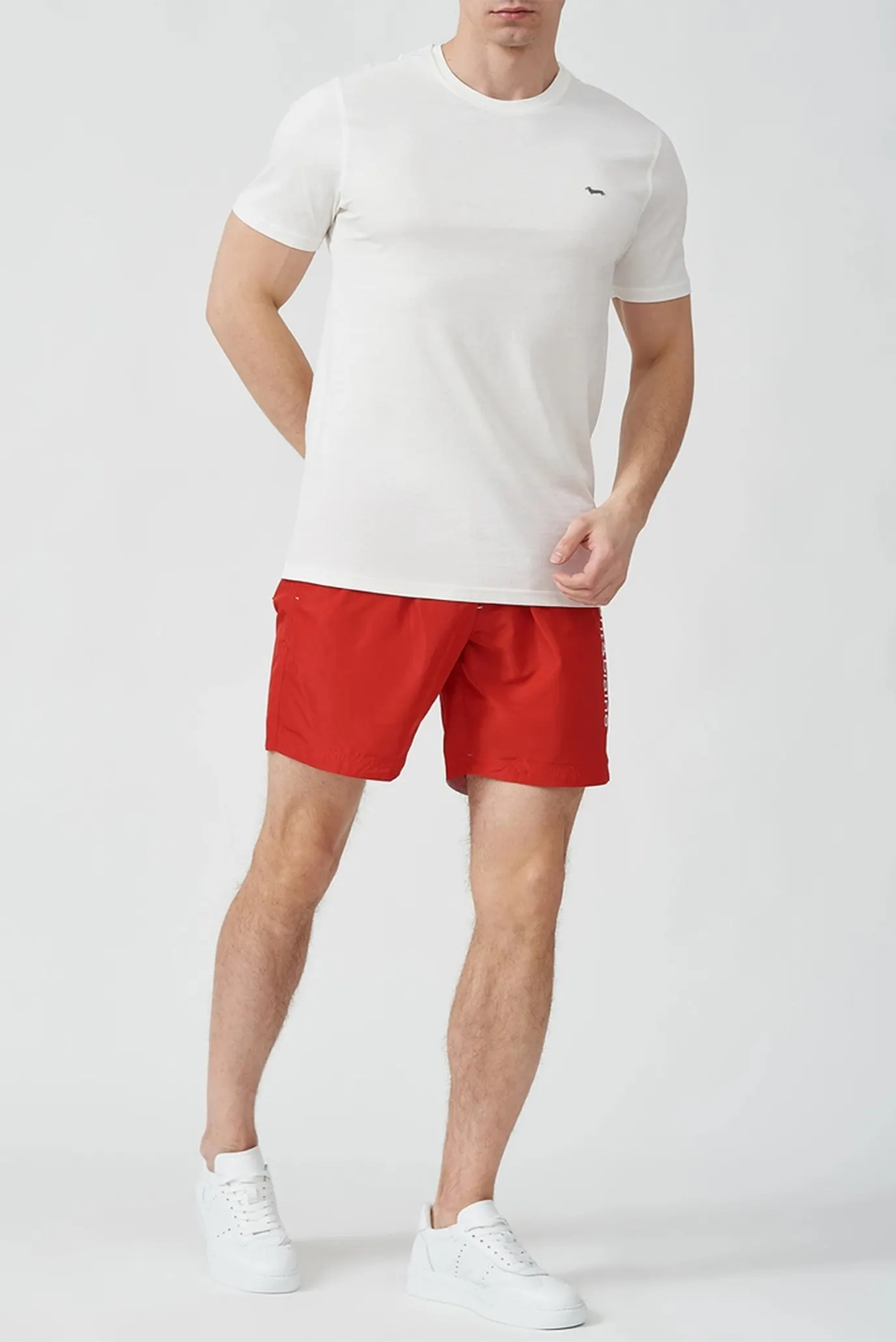 Мужские красные плавательные шорты 3