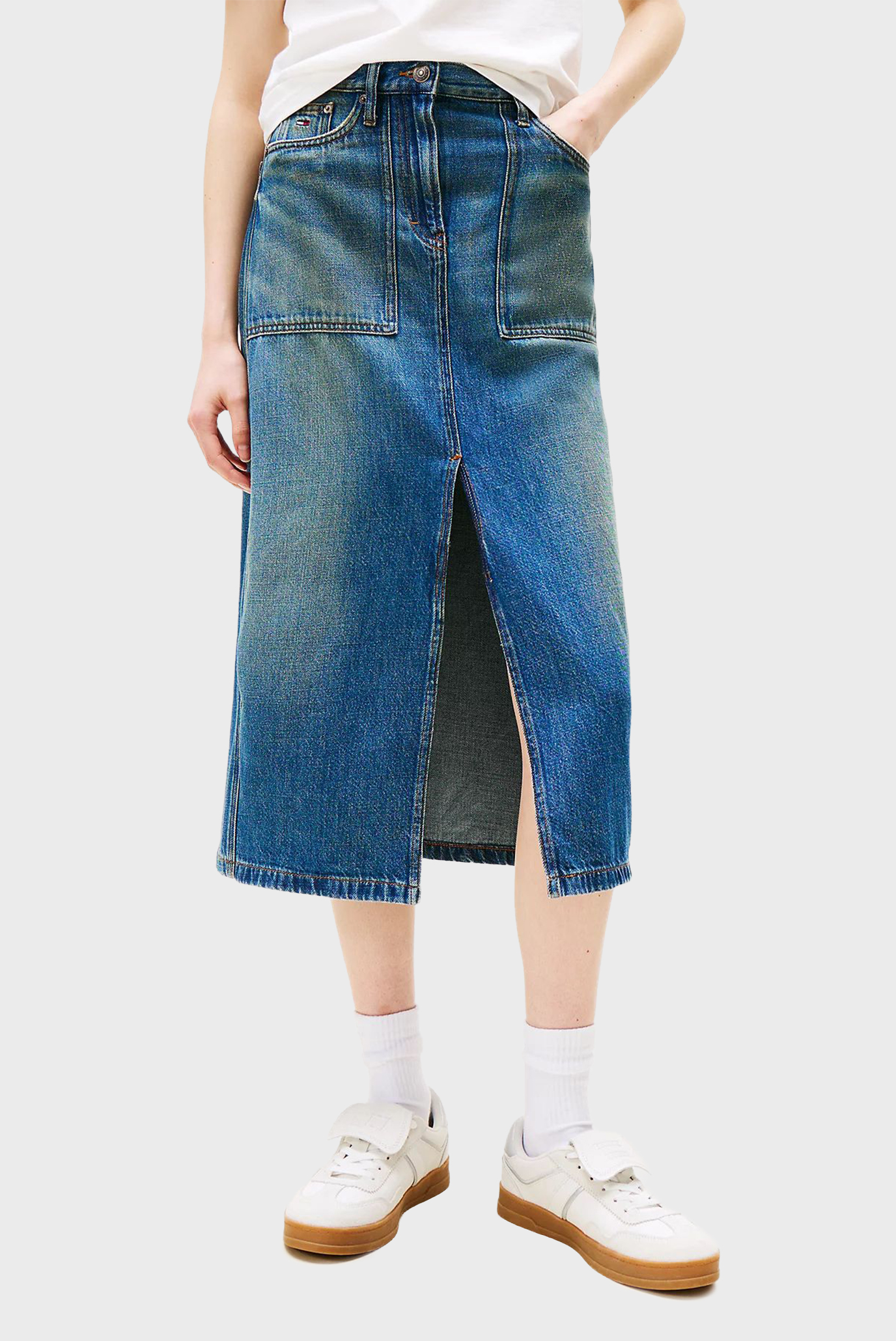 Женская синяя джинсовая юбка CLAIRE Синий 27 Tommy Jeans DW0DW21070 Женская синяя джинсовая юбка CLAIRE Синий 27 Tommy Jeans DW0DW21070