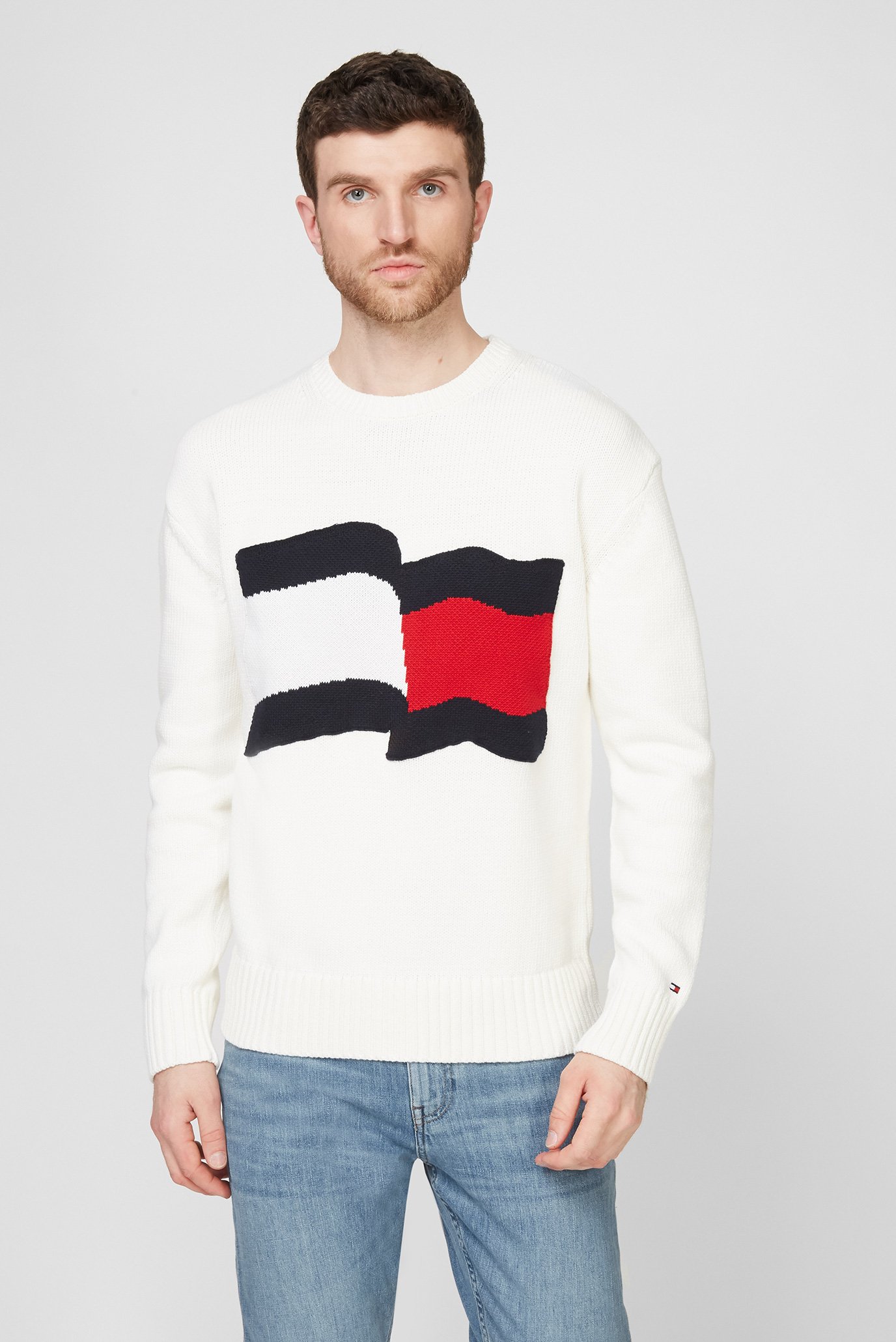 Чоловічий білий светр BIG GRAPHIC SWEATER 1