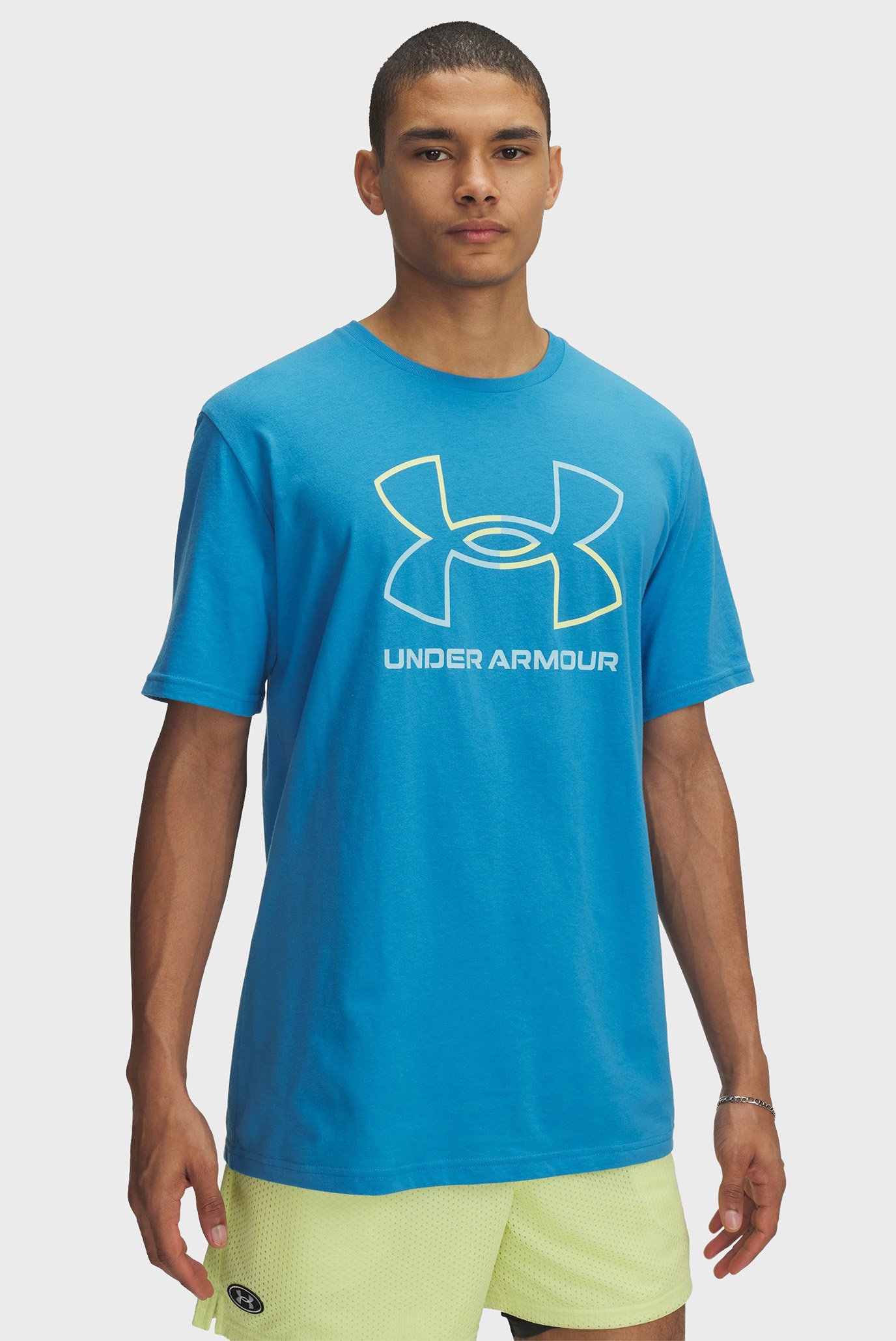 Мужская голубая футболка UA GL FOUNDATION UPDATE SS Голубой S Under Armour 1382915-452 Мужская голубая футболка UA GL FOUNDATION UPDATE SS Голубой S Under Armour 1382915-452