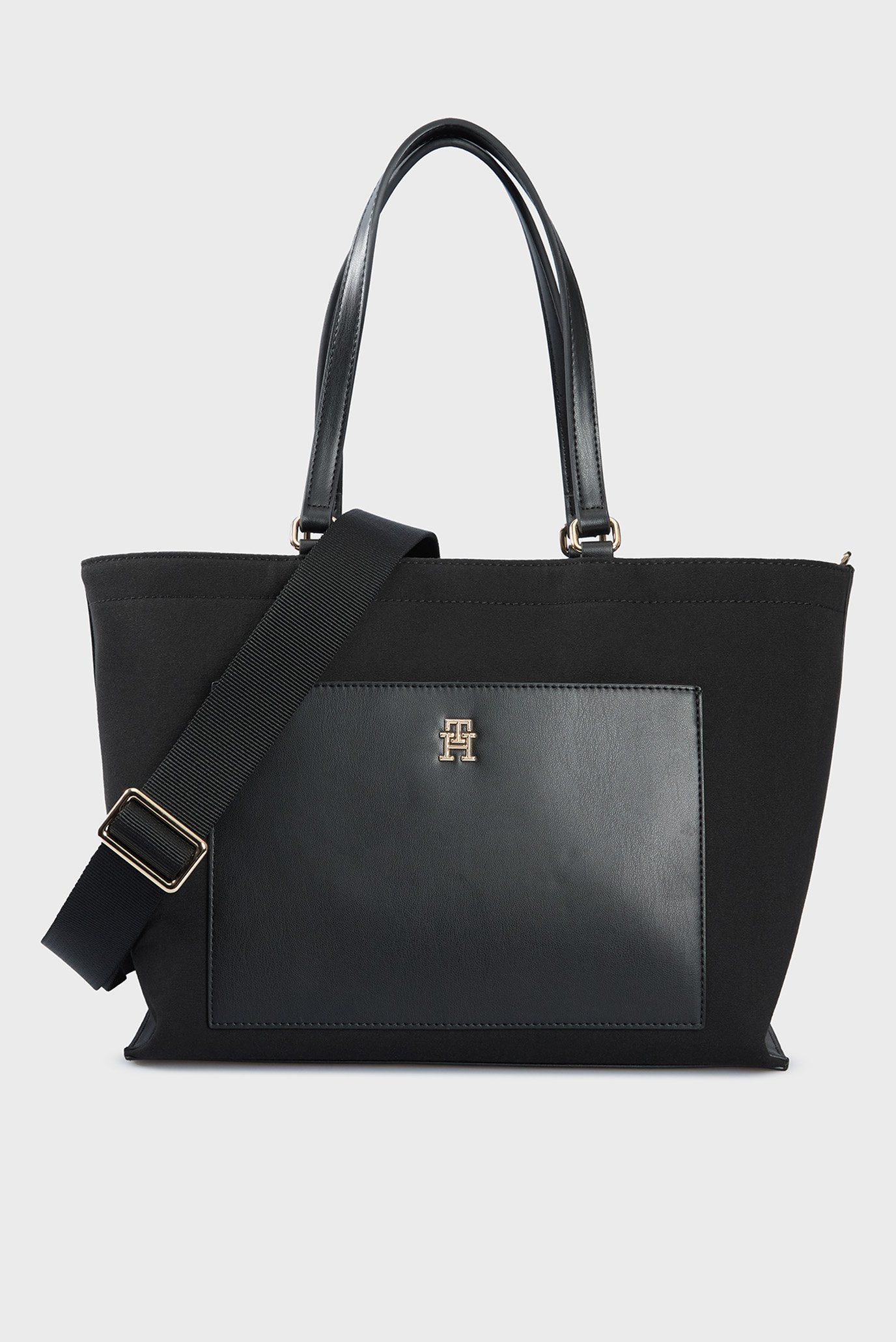 Женская черная сумка TH DISTINCT TOTE 1