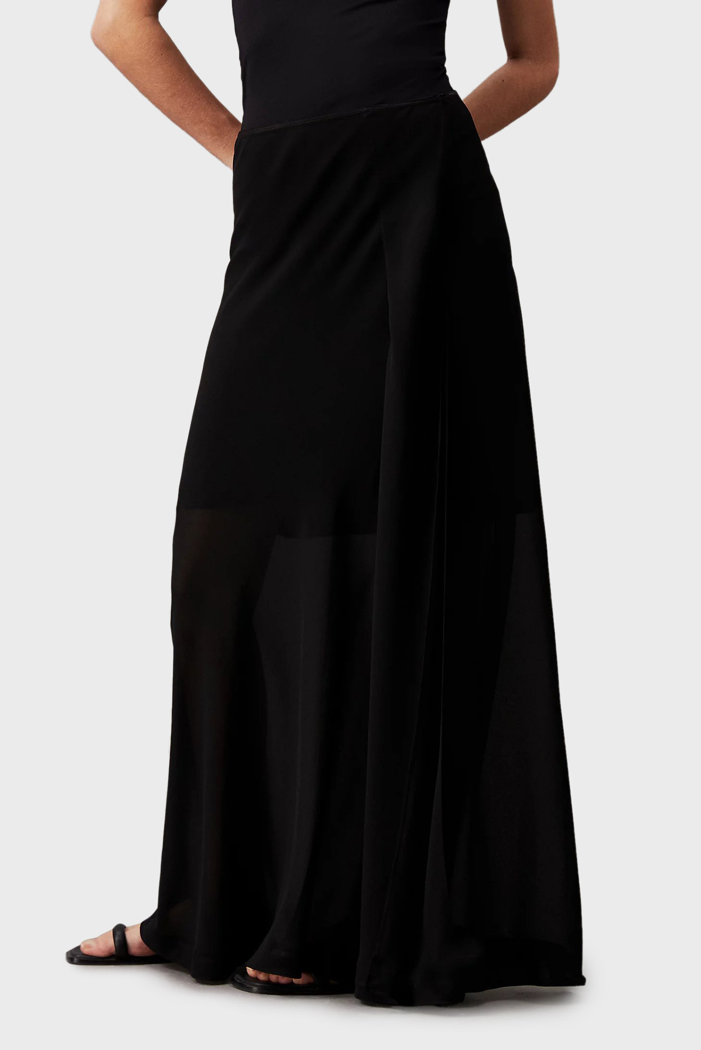 Женская черная юбка GEORGETTE ANKLE 1