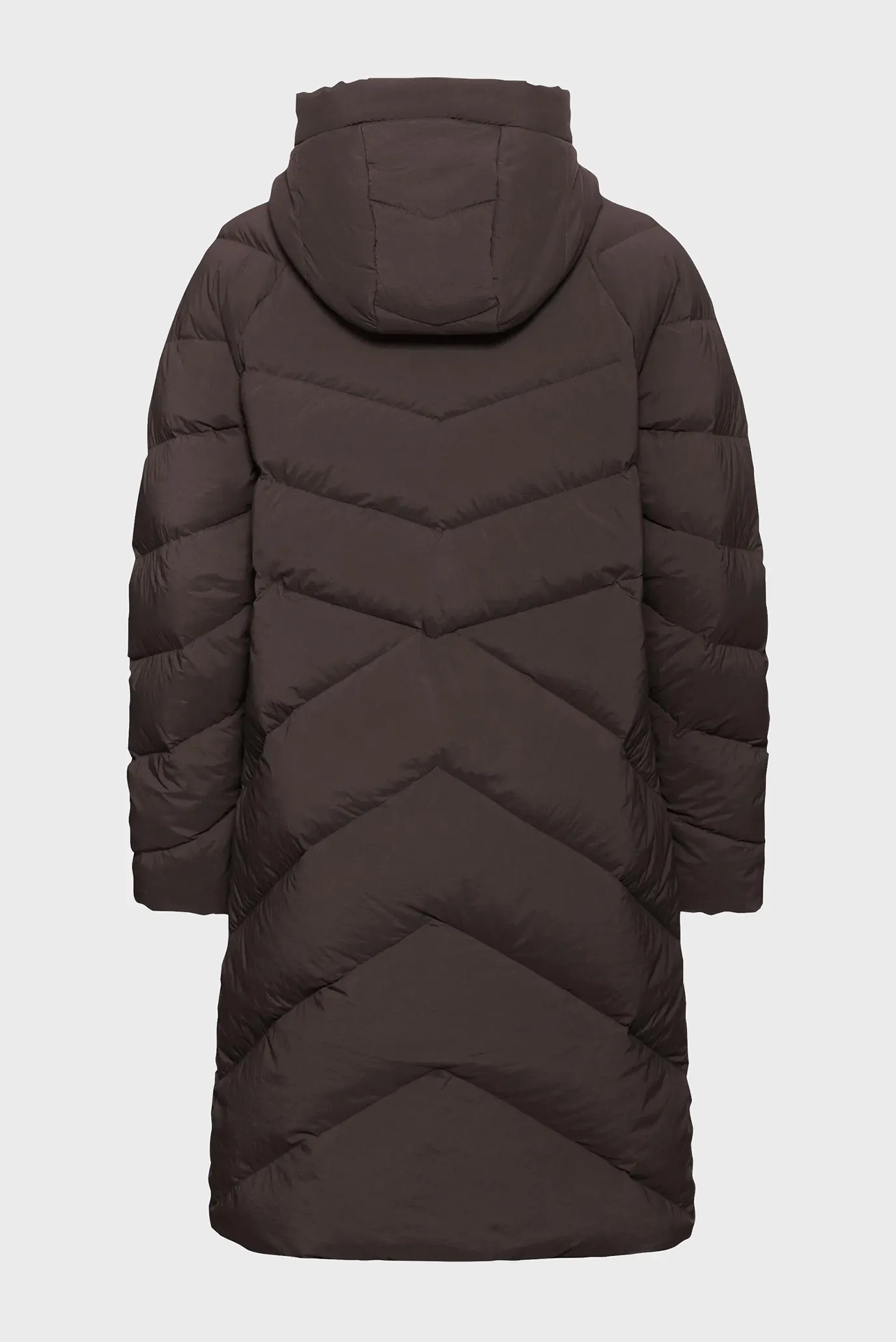 Женский темно-коричневый пуховик 9