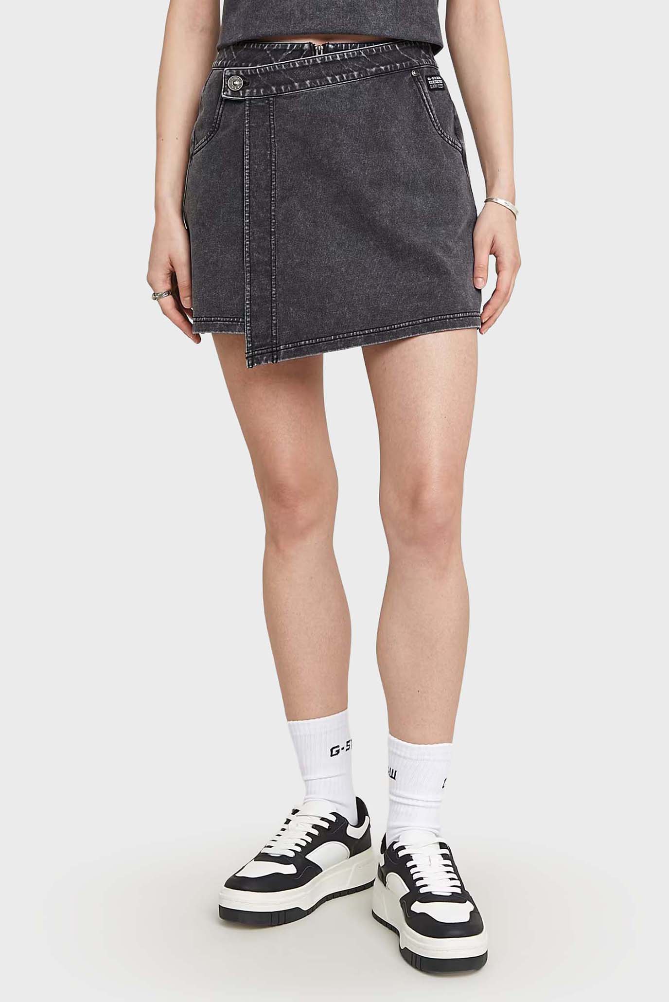 Женская темно-серая юбка-шорты Overdyed Серый M G-Star RAW D26107,D966 Женская темно-серая юбка-шорты Overdyed Серый M G-Star RAW D26107,D966