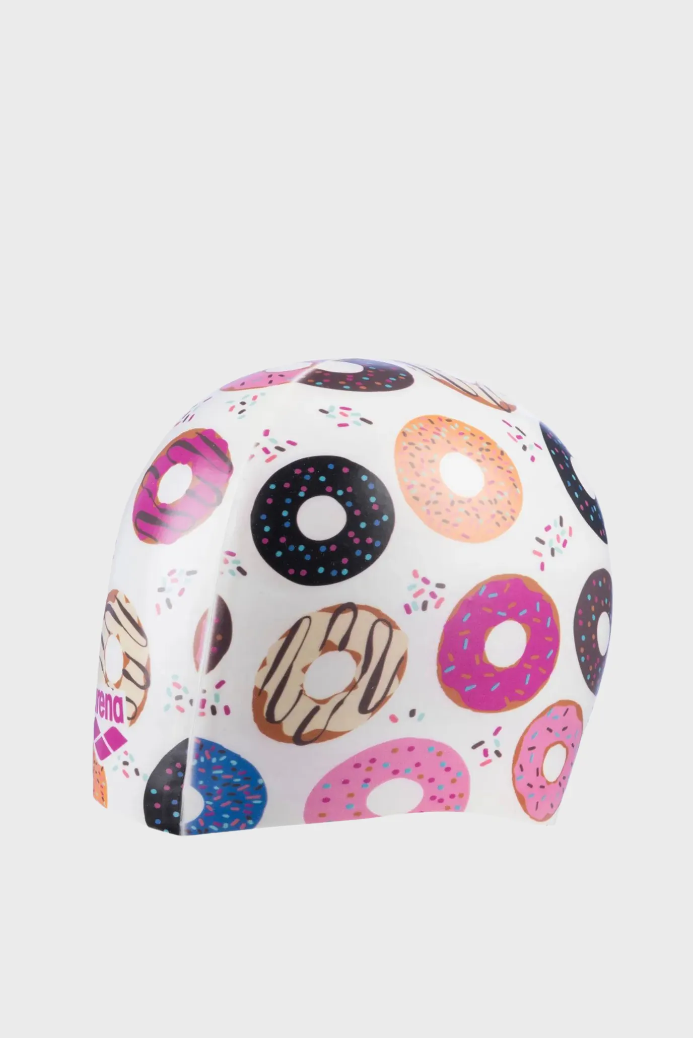 Белая шапочка для плавания с узором HD CAP 2