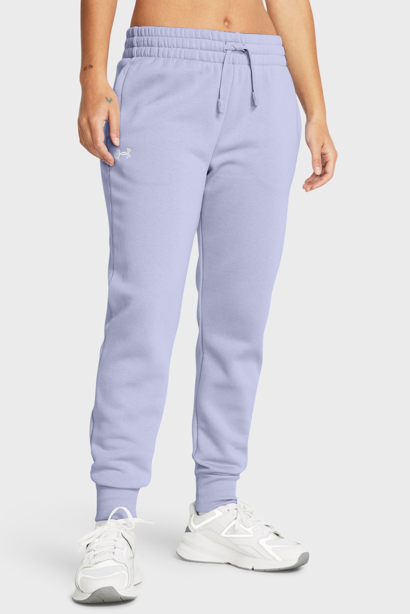 Женские сиреневые спортивные брюки UA Rival Fleece Jogger 1