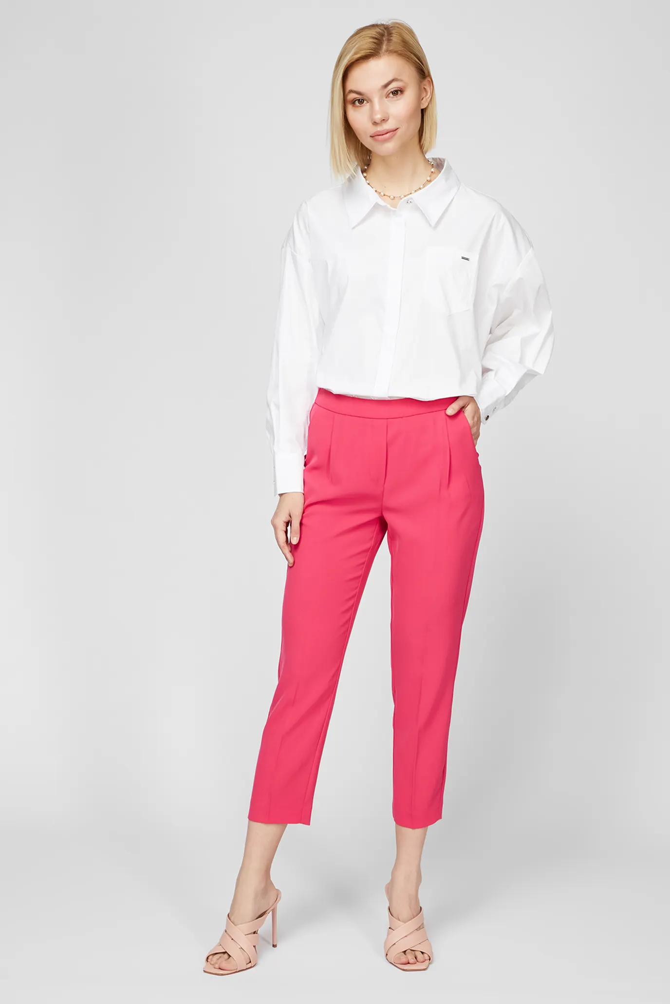 Жіночі малинові брюки 2