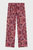 Жіночі бордові брюки з візерунком