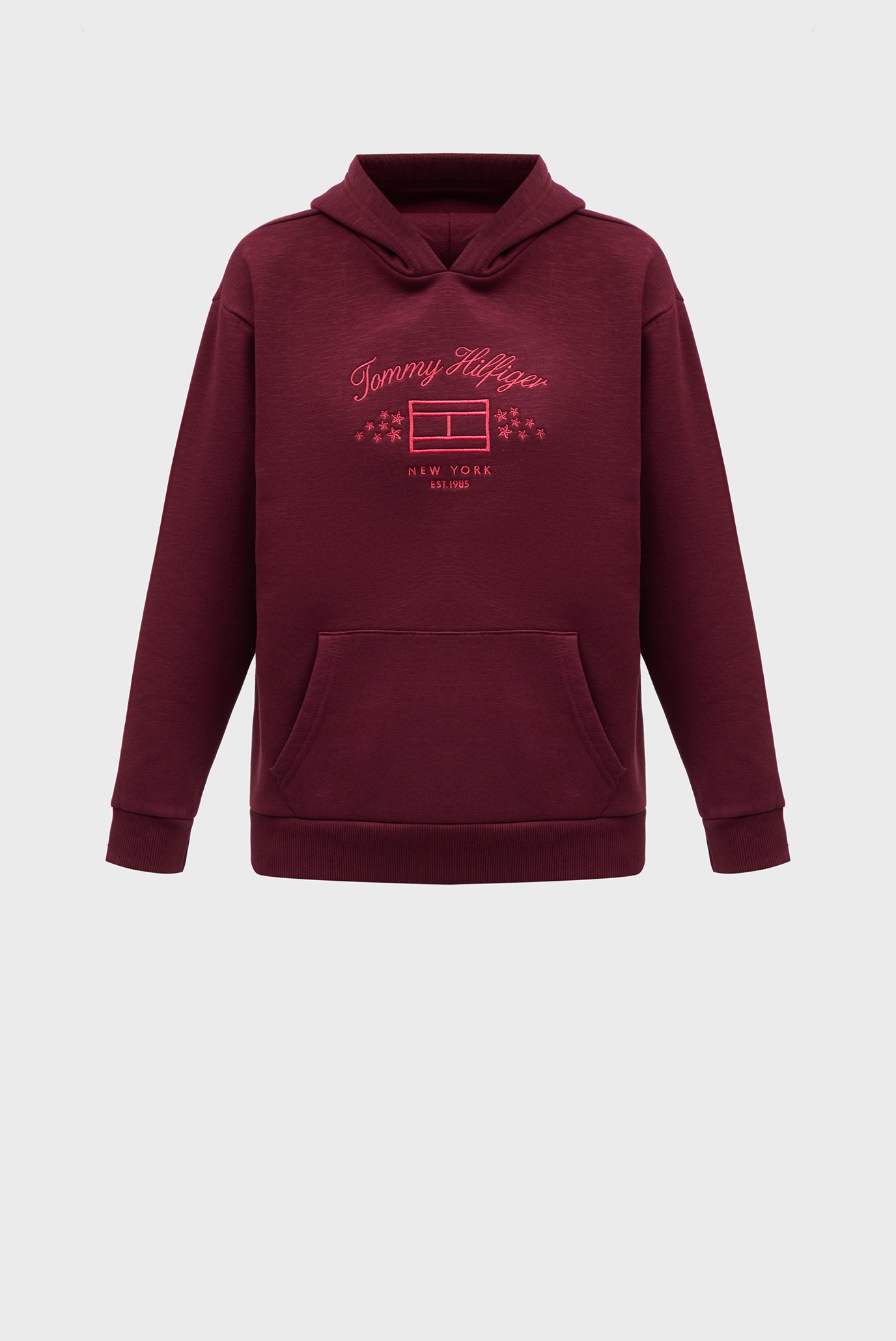 Дитяче бордове худі TH FLAG SLUB FLEECE HOODIE 1