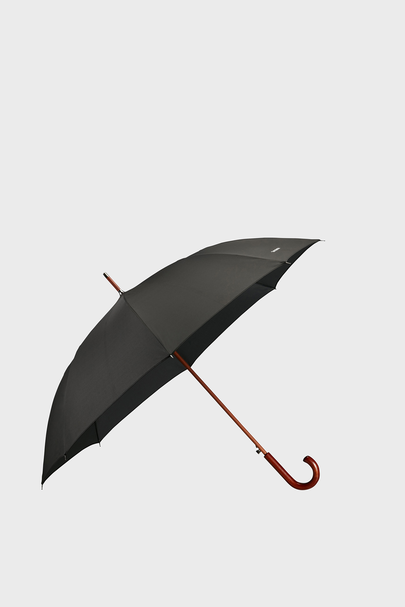 Чоловіча чорна парасолька WOOD CLASSIC S 1
