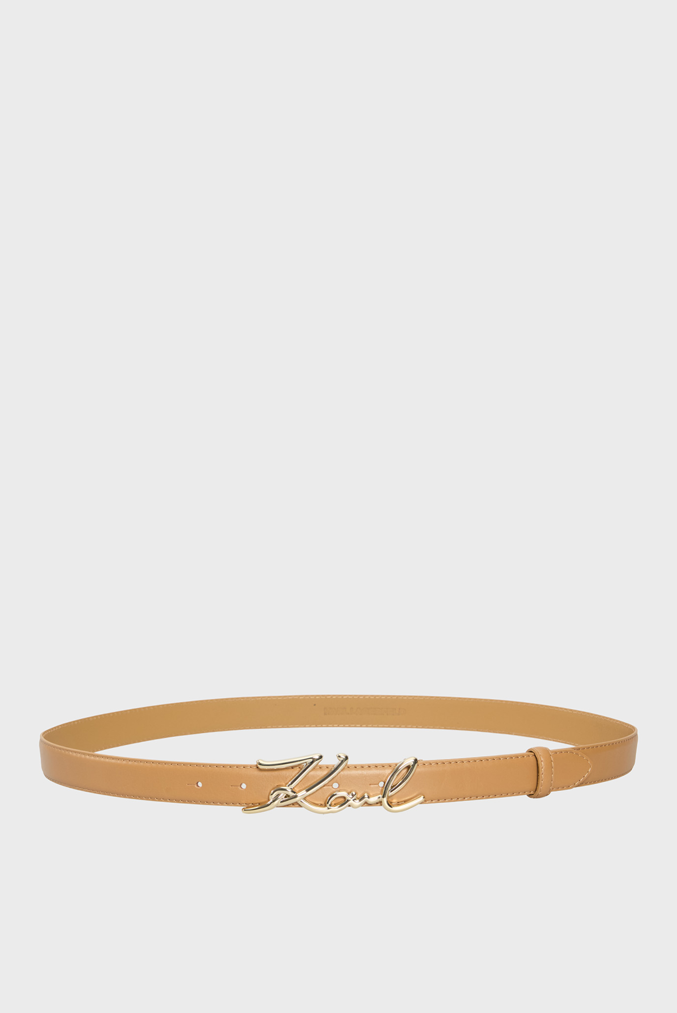 Женский коричневый кожаный ремень signature Коричневый 95 Karl Lagerfeld A1W33205 Женский коричневый кожаный ремень signature Коричневый 95 Karl Lagerfeld A1W33205