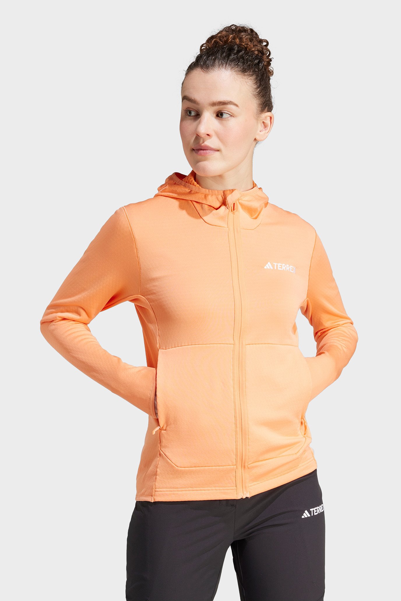 Женское оранжевое худи TERREX XPERIOR LIGHT FLEECE 1