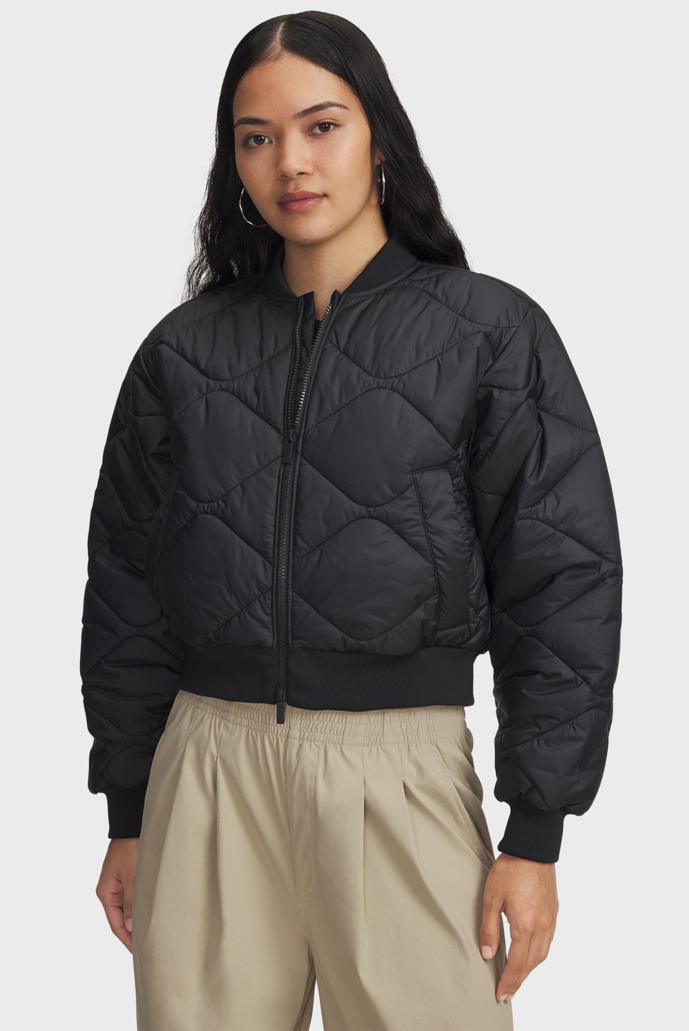 Женский черный бомбер Heritage Bomber Черный S Under Armour 6000638-001 Женский черный бомбер Heritage Bomber Черный S Under Armour 6000638-001