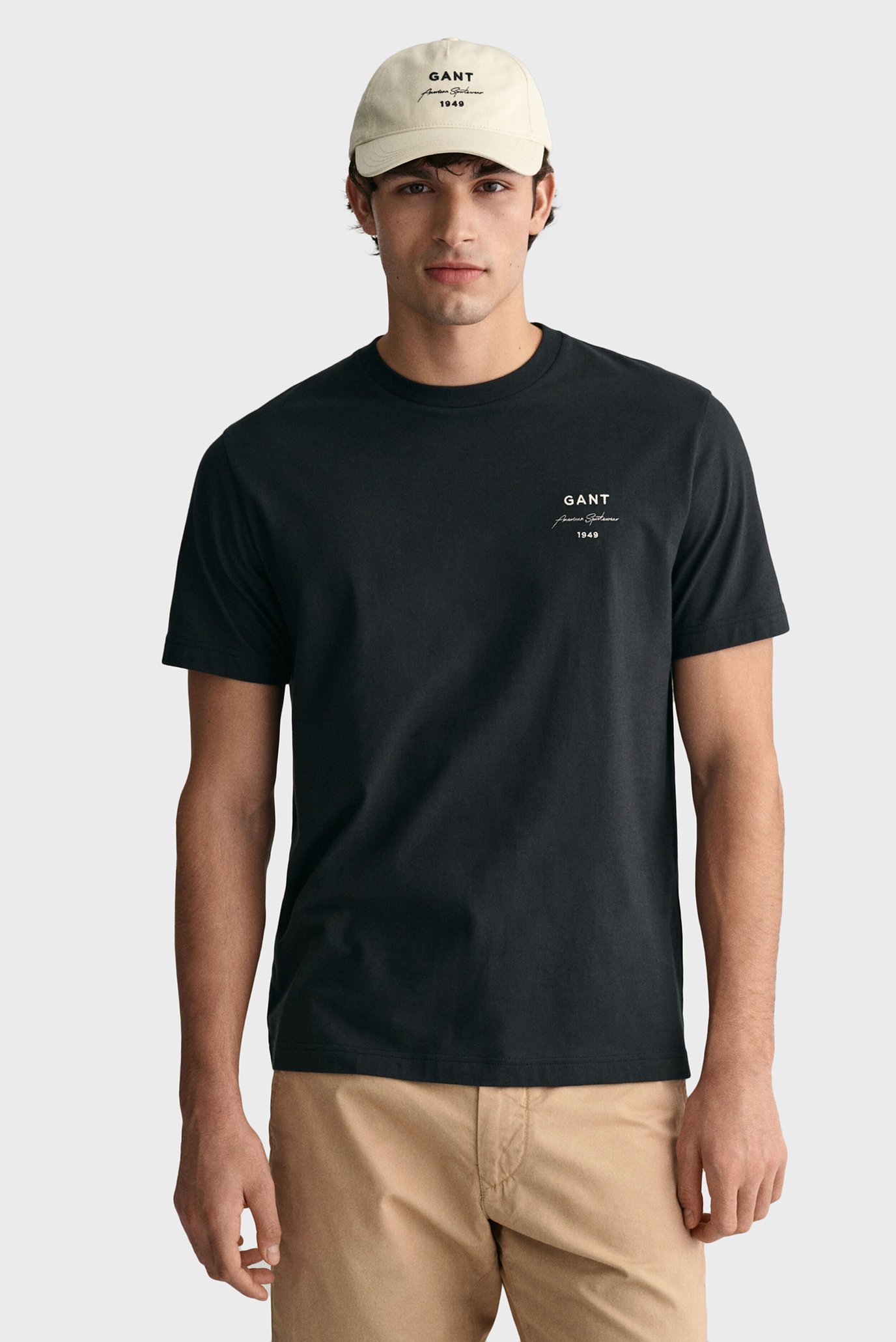 Мужская черная футболка LOGO SCRIPT SS 1