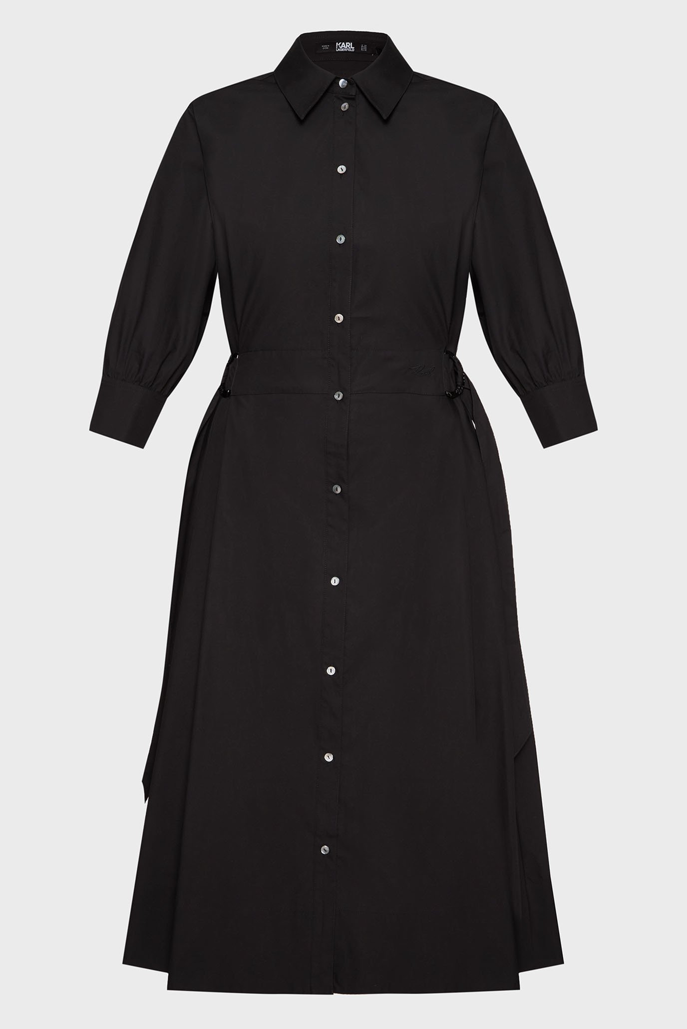 Женское черное платье SHIRT DRESS 1