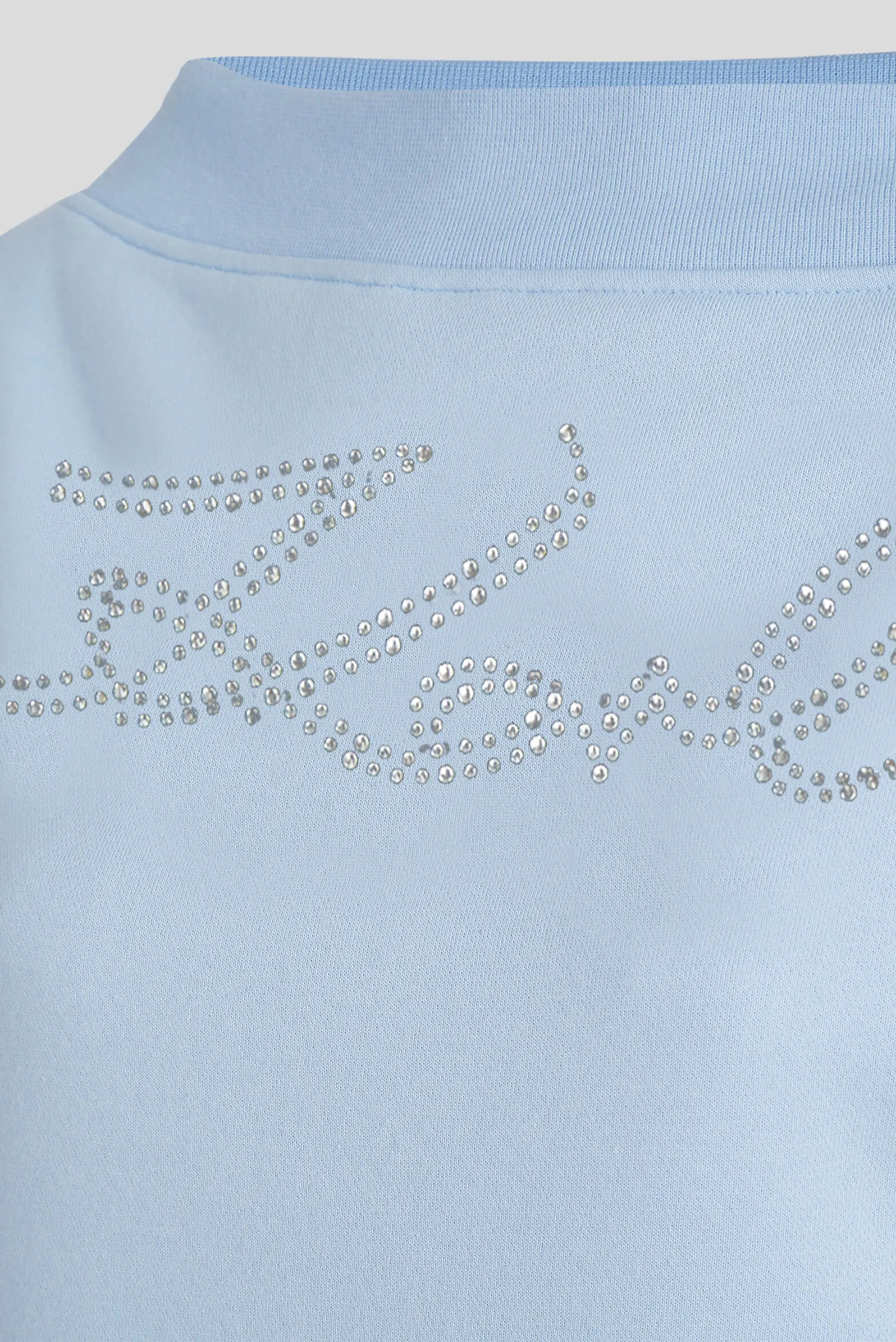 Женский голубой свитшот RHINESTONE LOGO 3