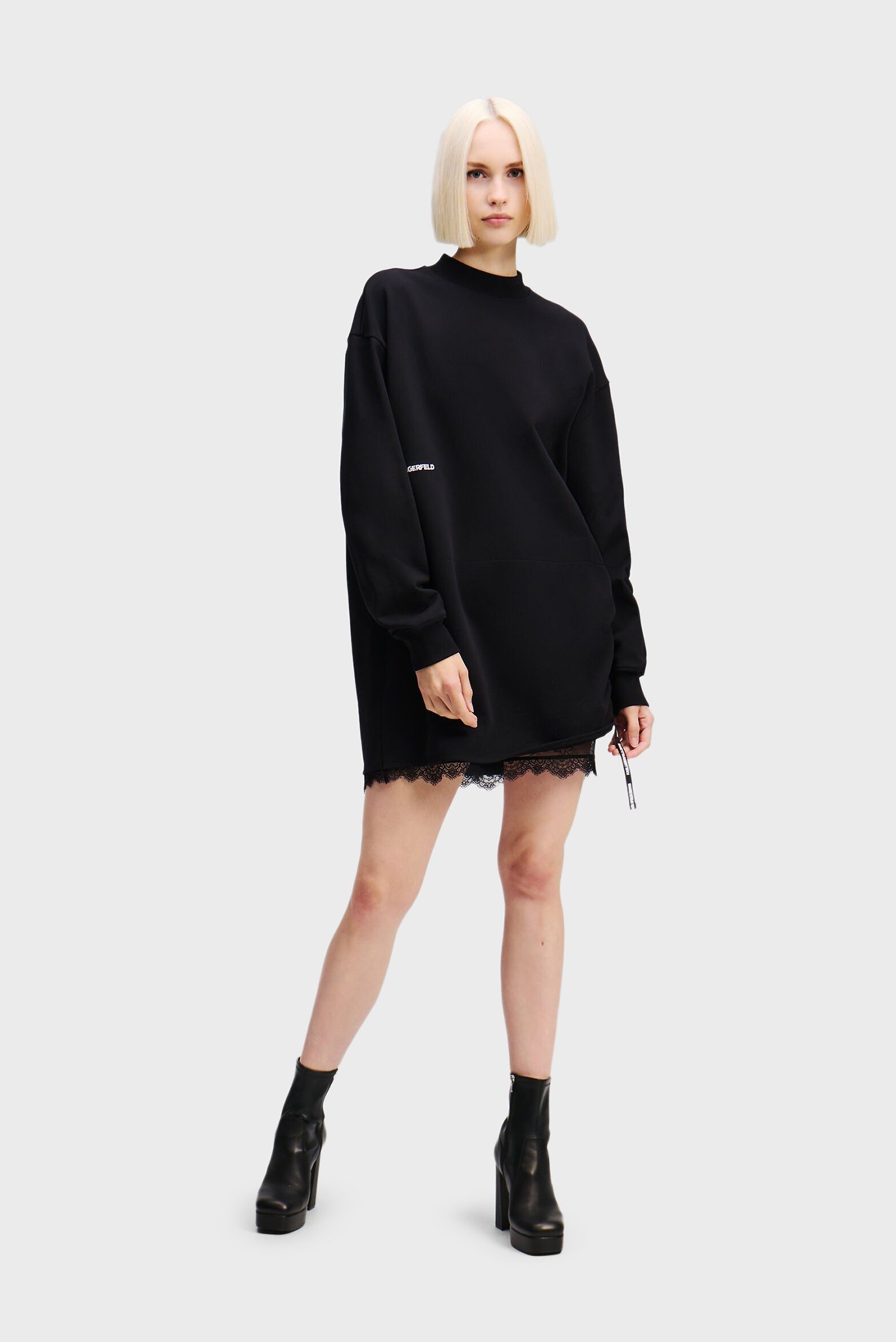 Жіноча чорна сукня KLJ LACE SWEAT DRESS 1