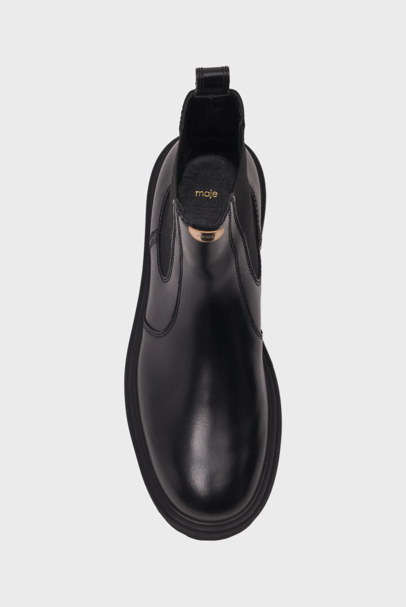 Жіночі чорні шкіряні челсі 3