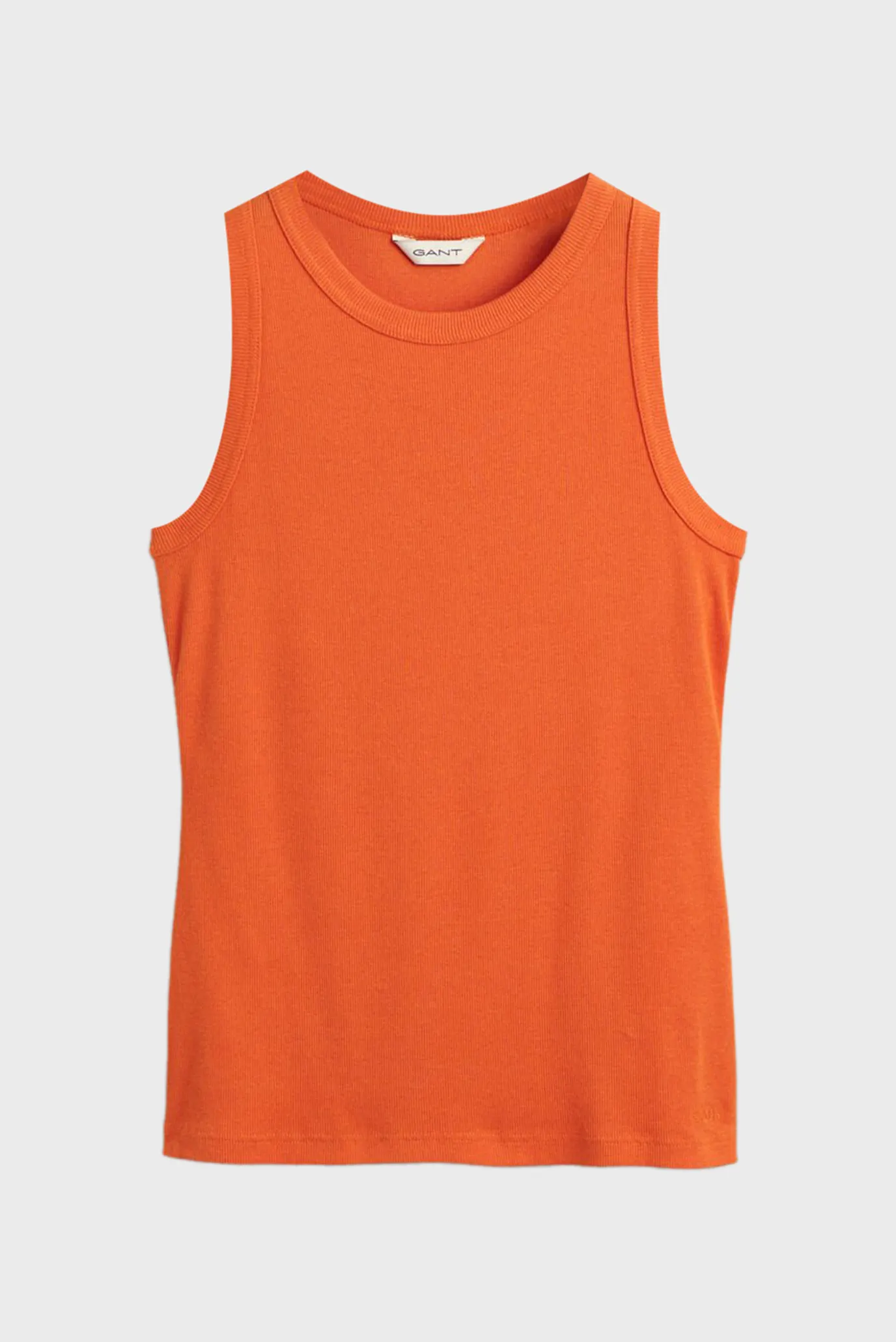 Женская оранжевая майка HIGH NECK RIB 6