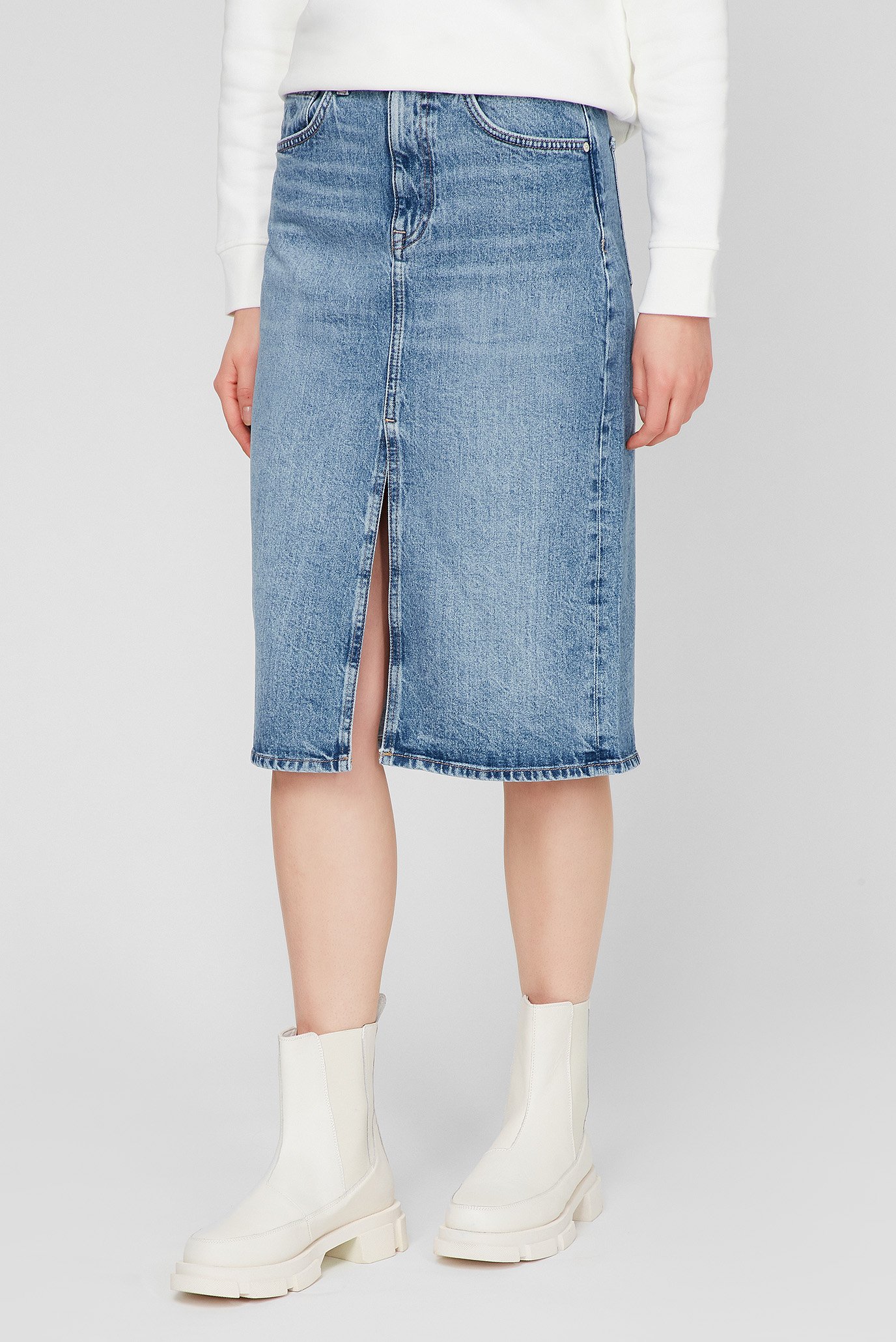 gant blue denim skirt