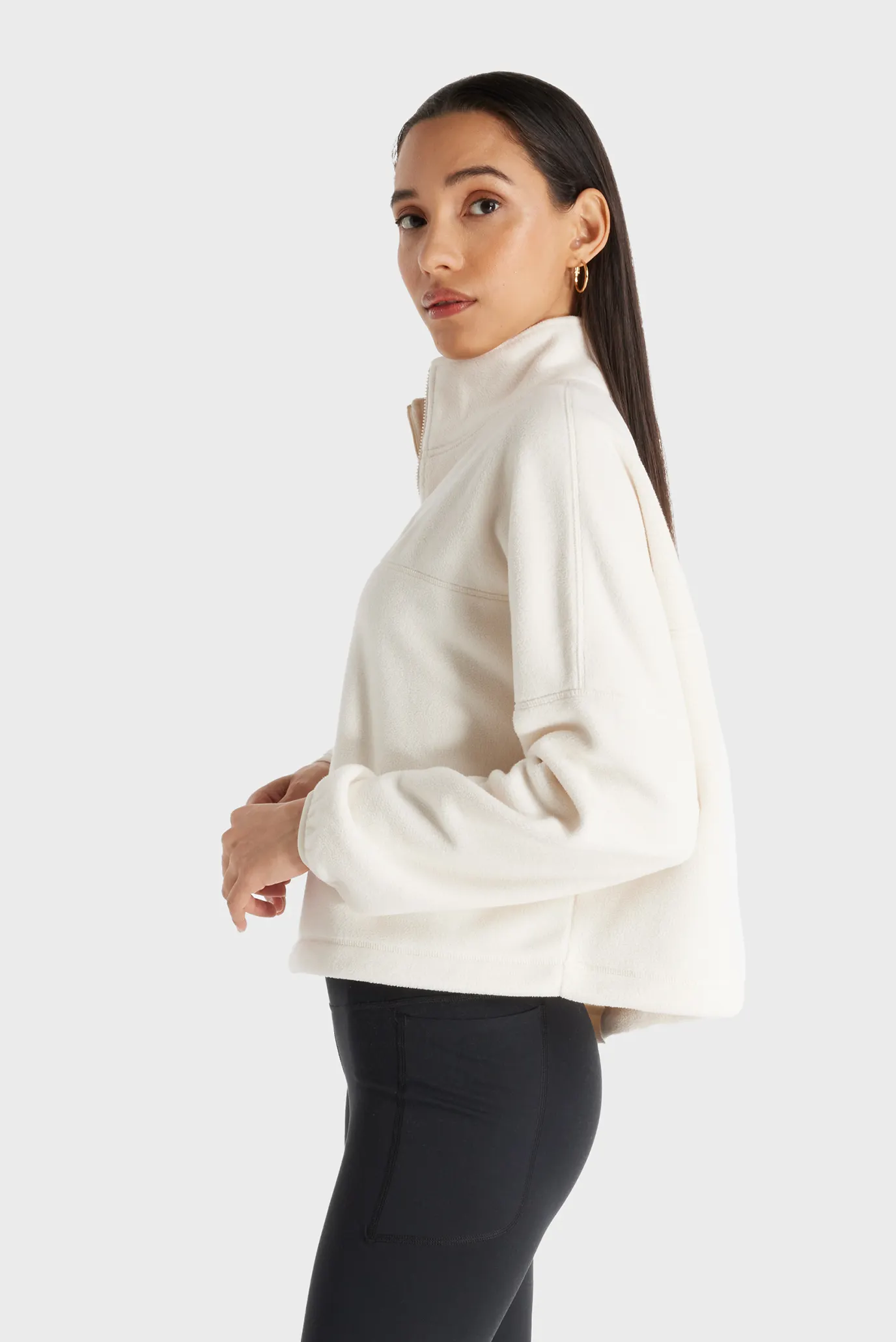 Жіноча біла спортивна кофта Polar Fleece HZ New Balance WT43529LIN