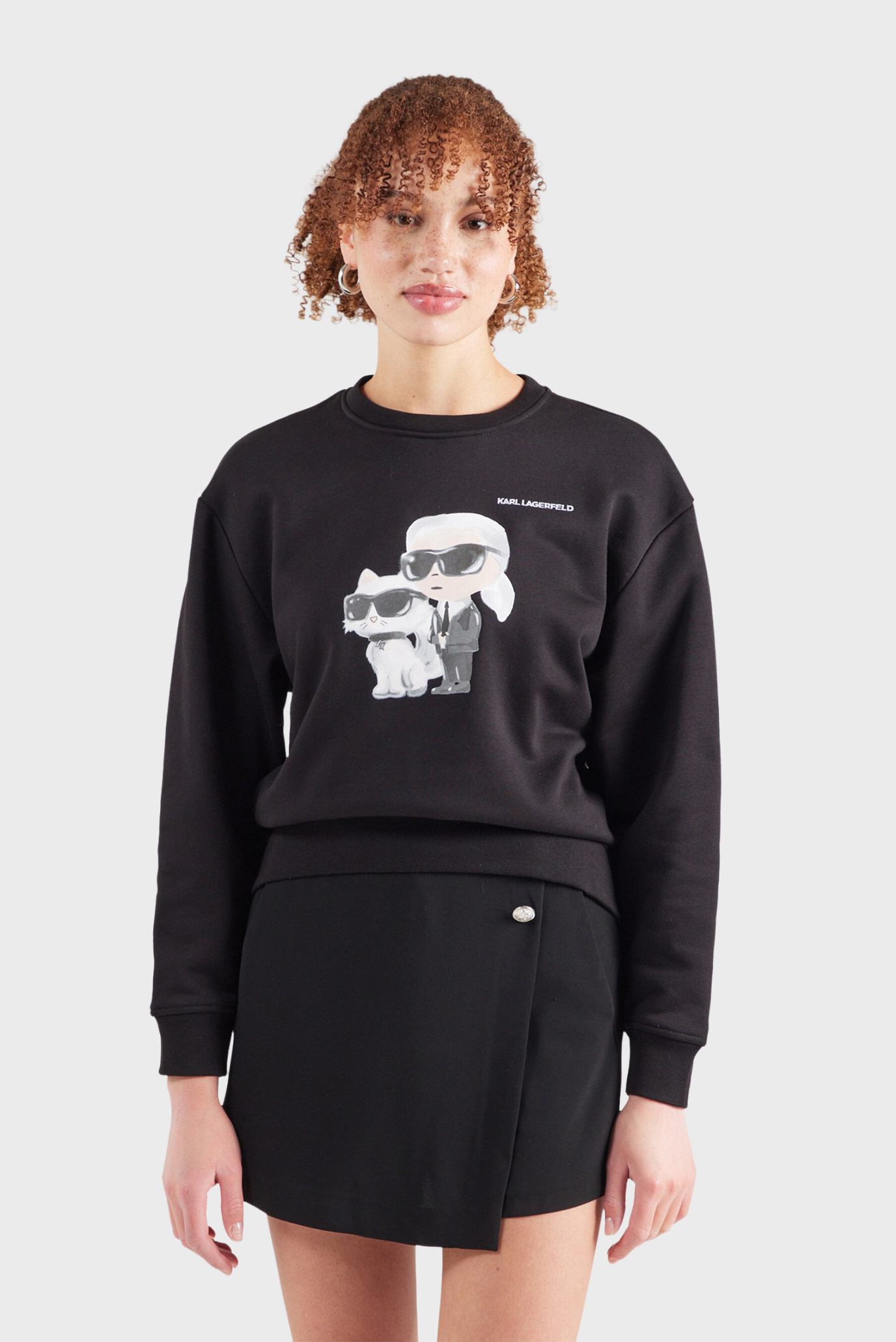 Женский черный свитшот Черный XL Karl Lagerfeld A3W20057 Женский черный свитшот Черный XL Karl Lagerfeld A3W20057