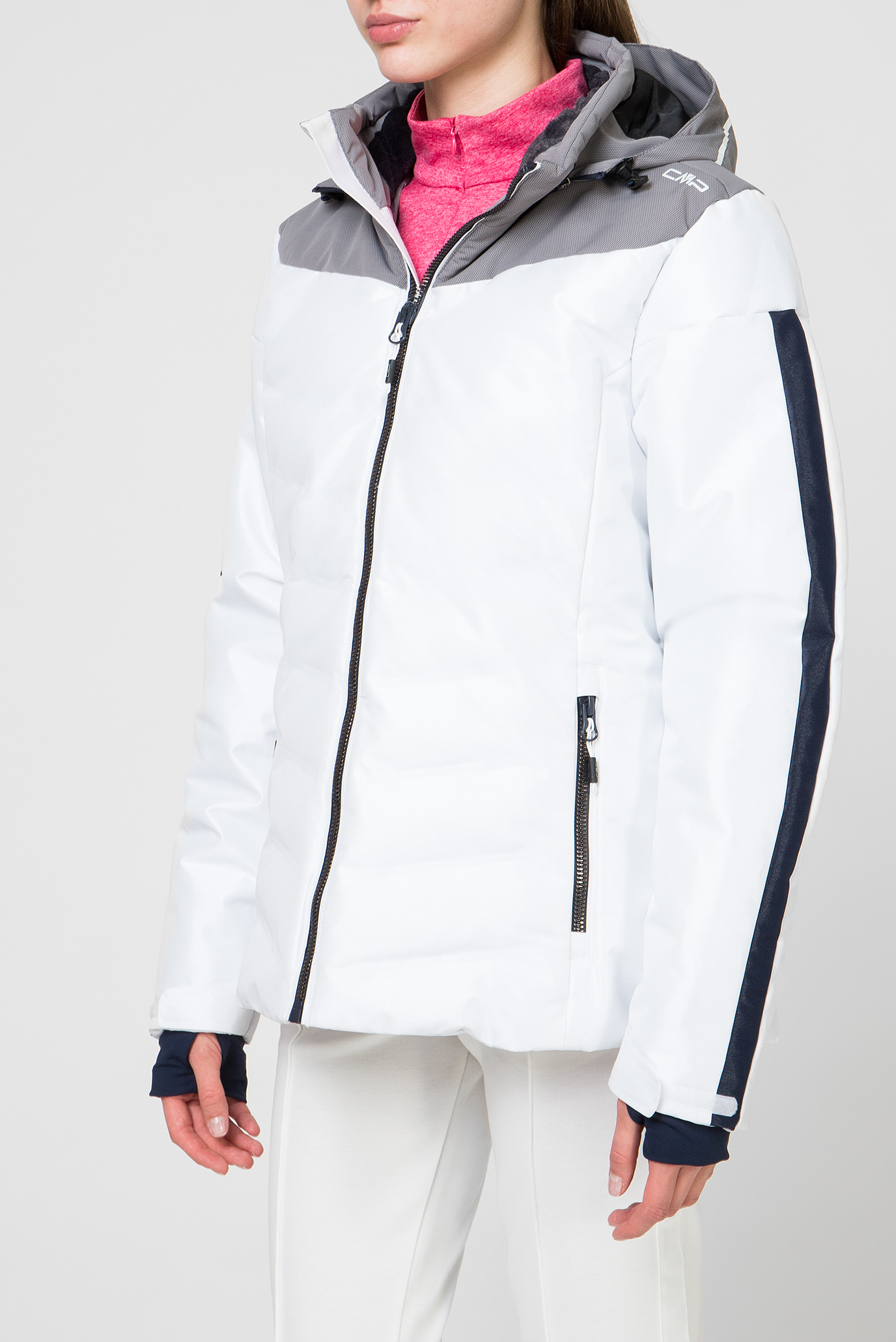 Жіноча біла лижна куртка 1