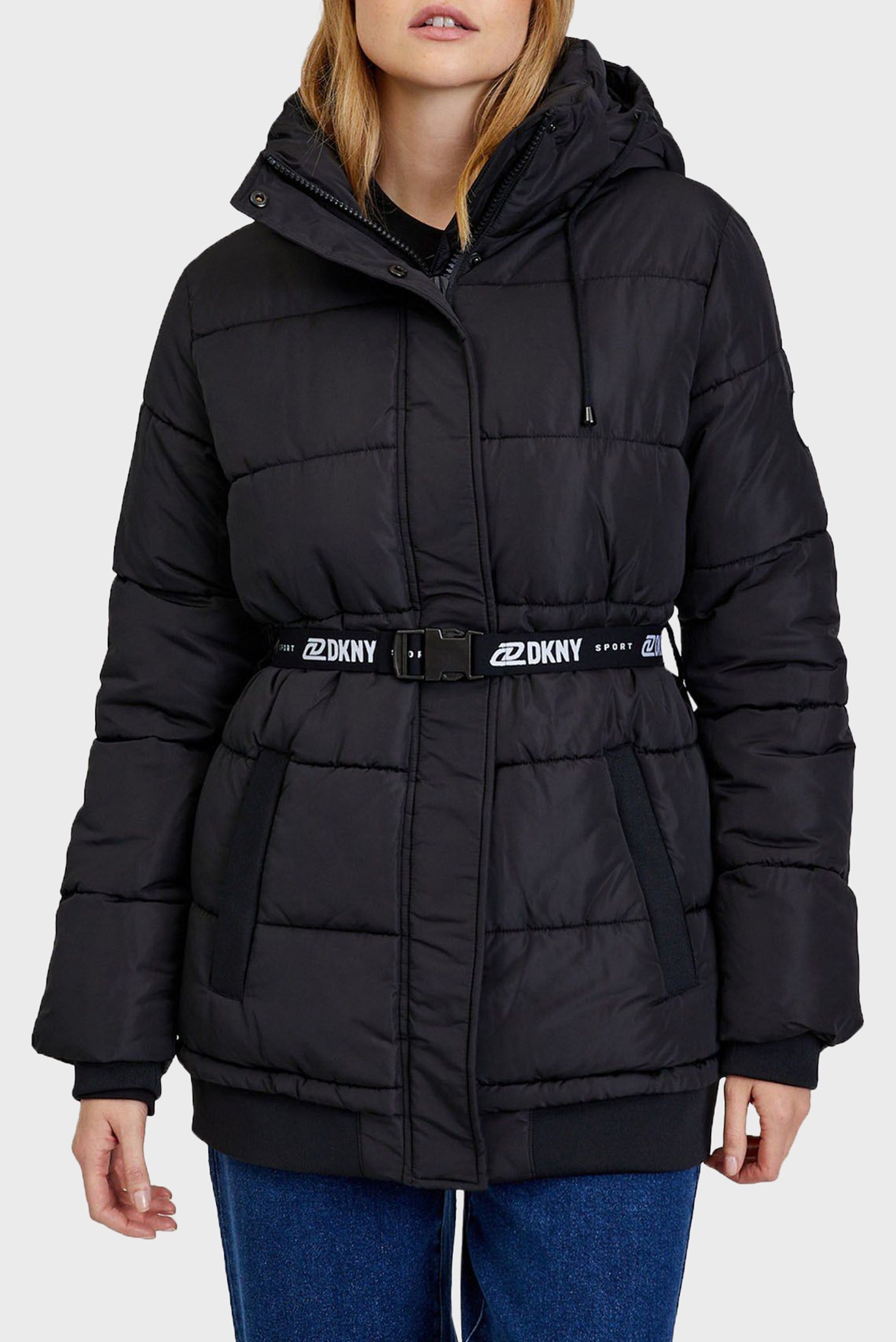 Женская черная куртка Черный XL DKNY DP2J9180 Женская черная куртка Черный XL DKNY DP2J9180