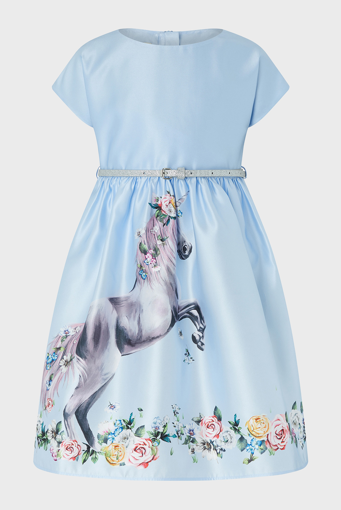 Детское голубое платье MARI UNICORN 1