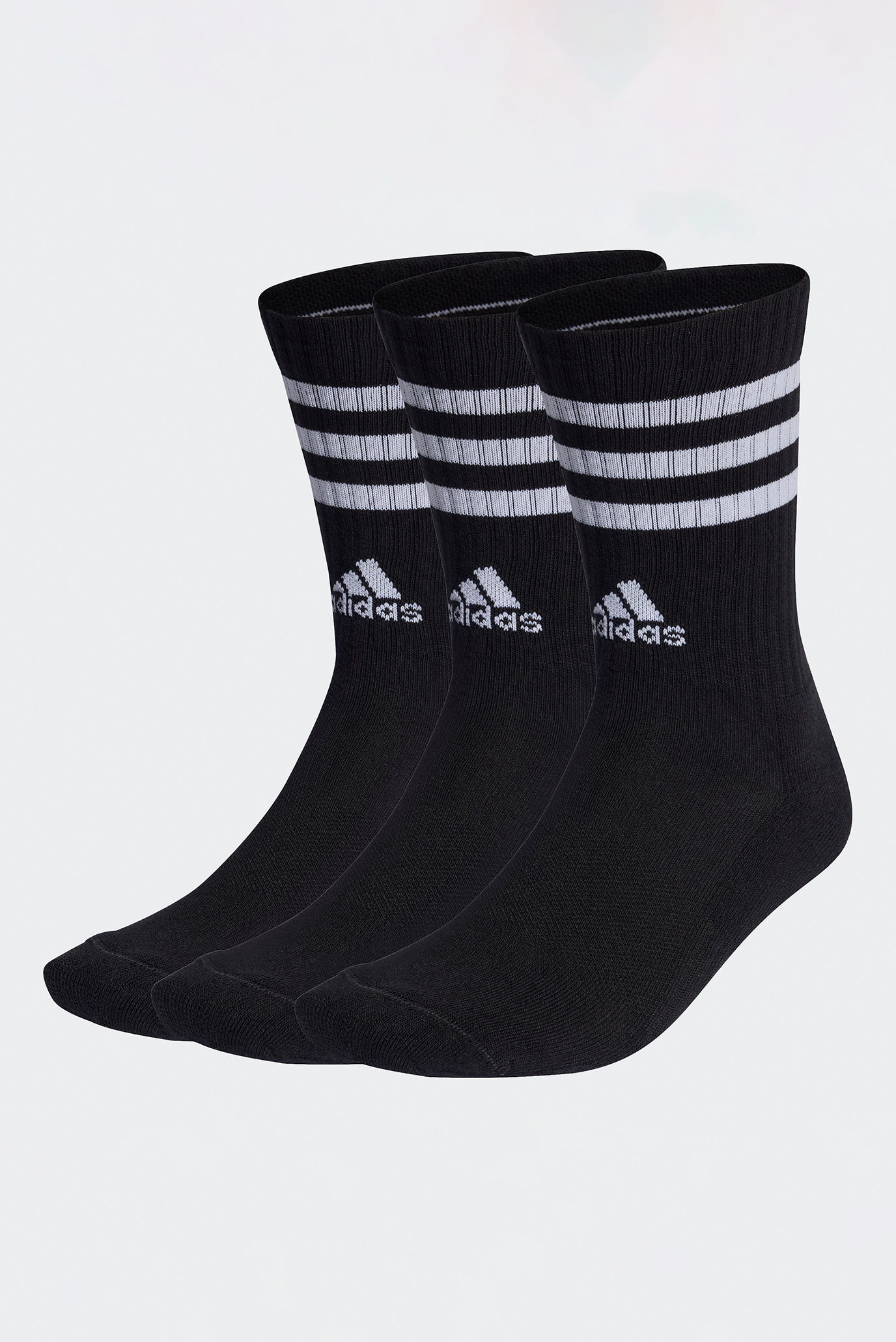 Чорні шкарпетки (3 пари) 3-Stripes Cushioned Crew 1