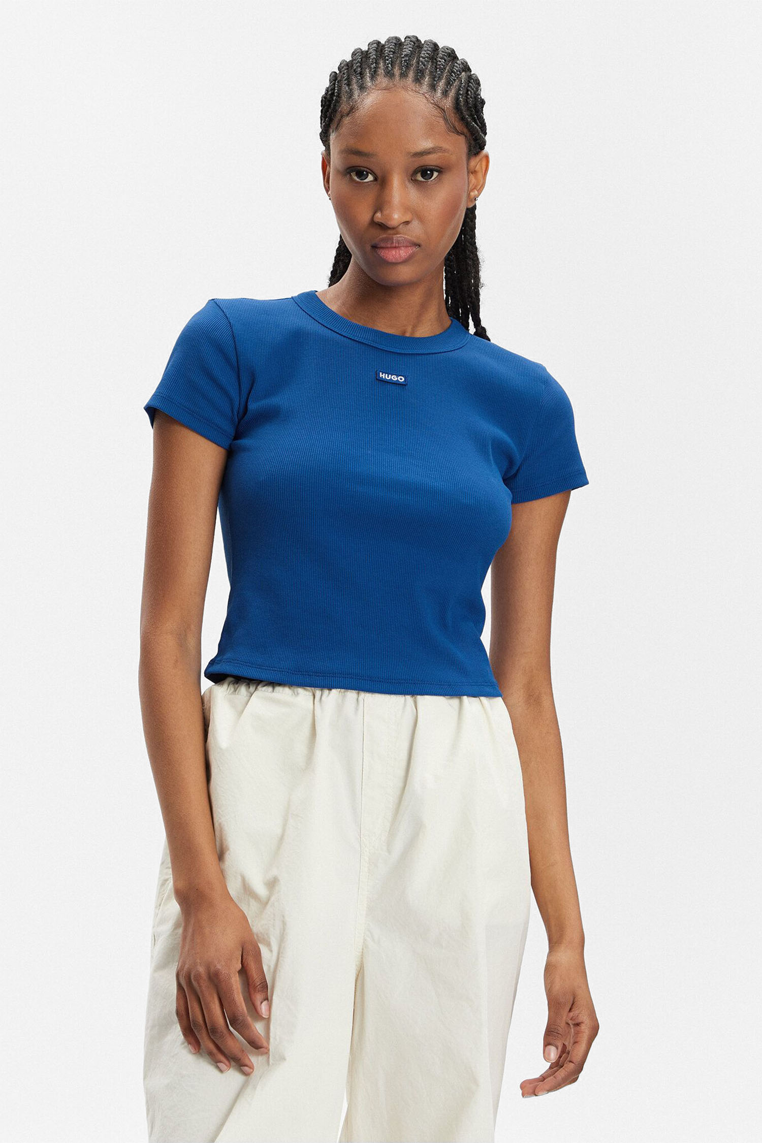 Женская синяя футболка 1