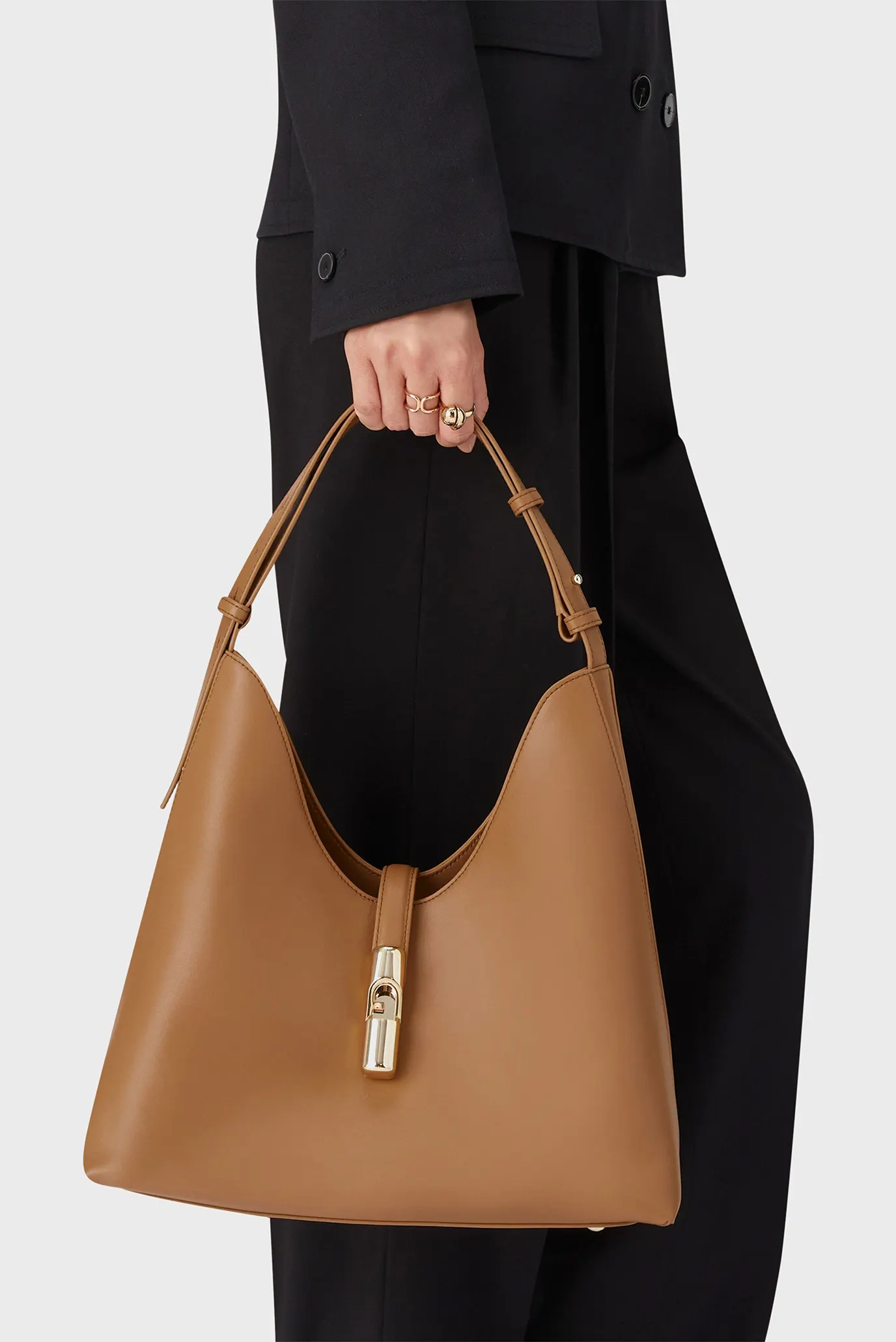 Женская рыжая кожаная сумка 2