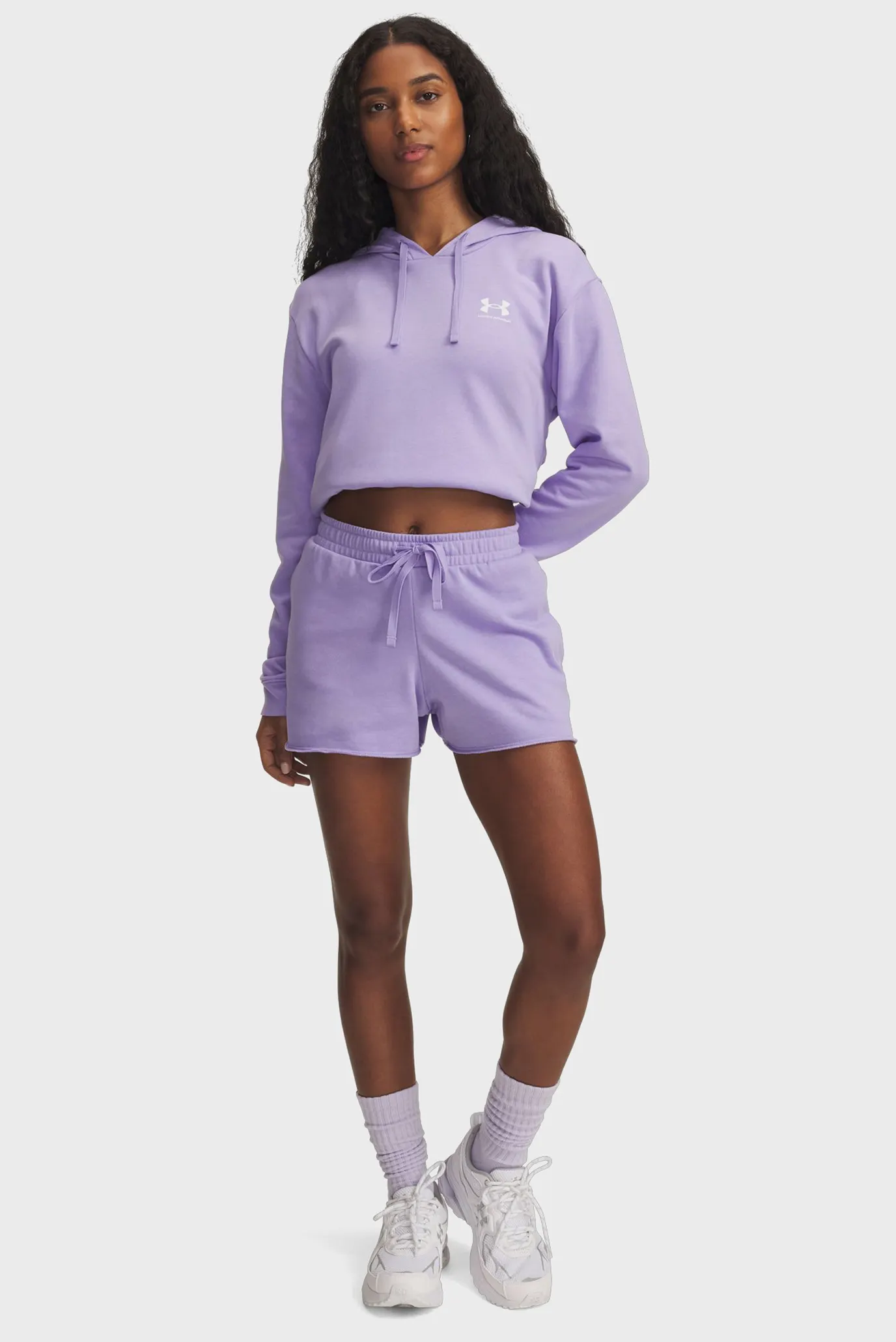 Жіночі бузкові шорти UA Rival Terry Short 2