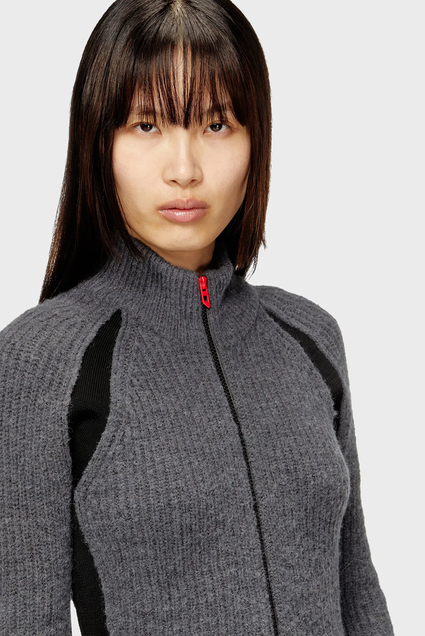 Жіночий сірий вовняний кардиган M-LOUISE 4