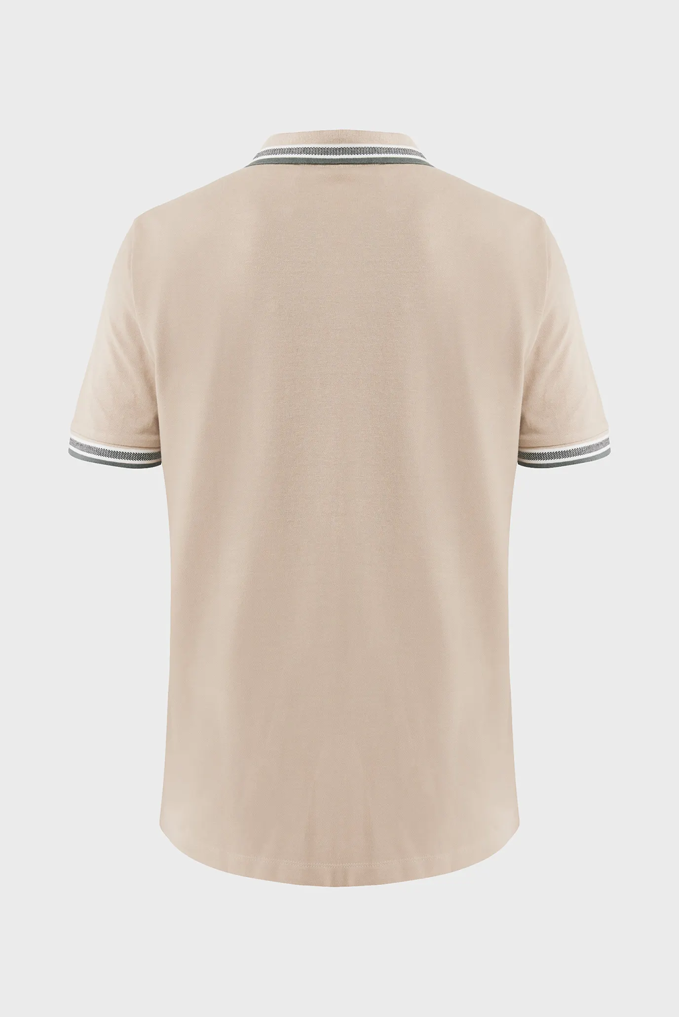 Мужское бежевое поло Tipping polo regular fit 6
