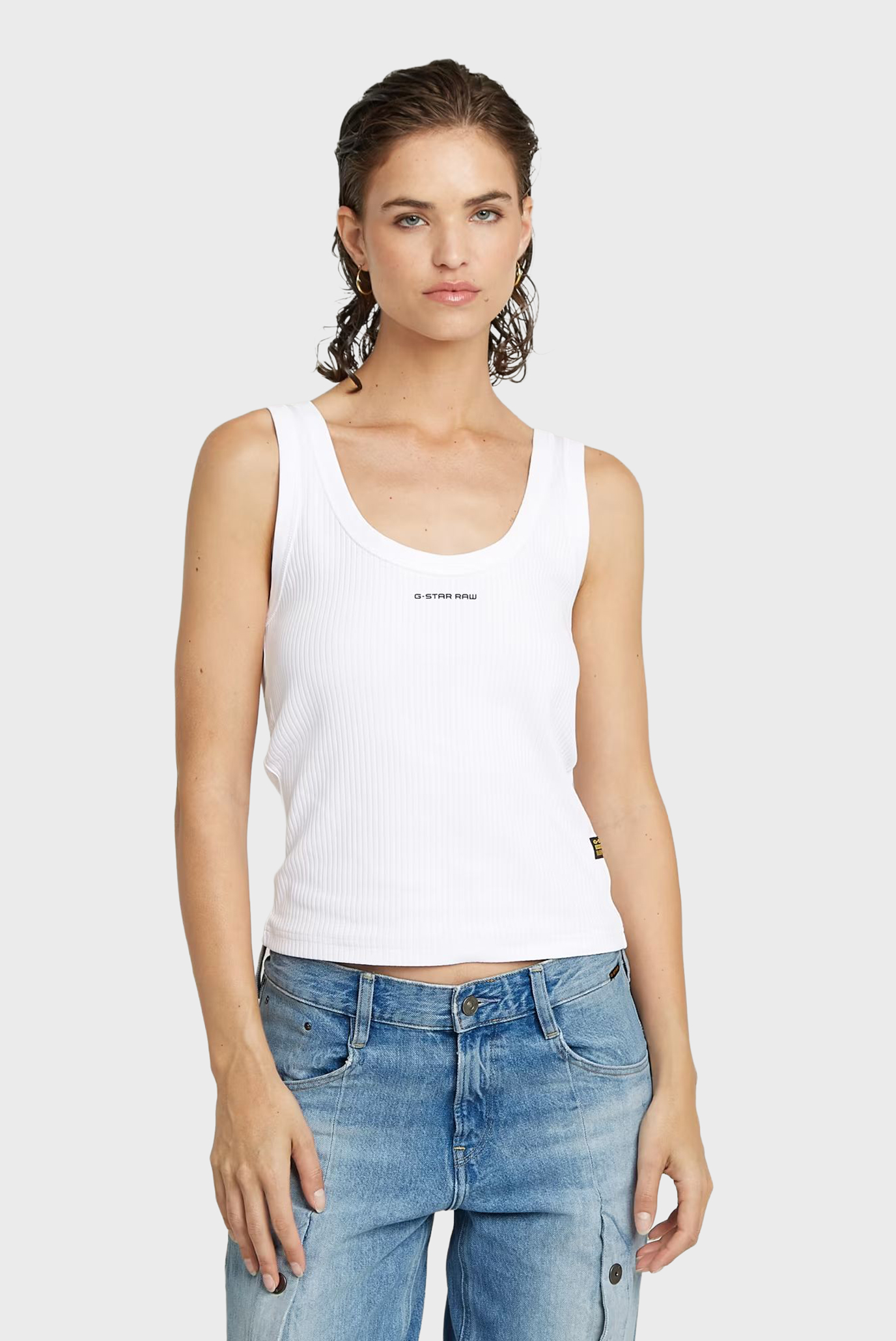 Женская белая майка Slim Белый XS G-Star RAW D26065,D253 Женская белая майка Slim Белый XS G-Star RAW D26065,D253
