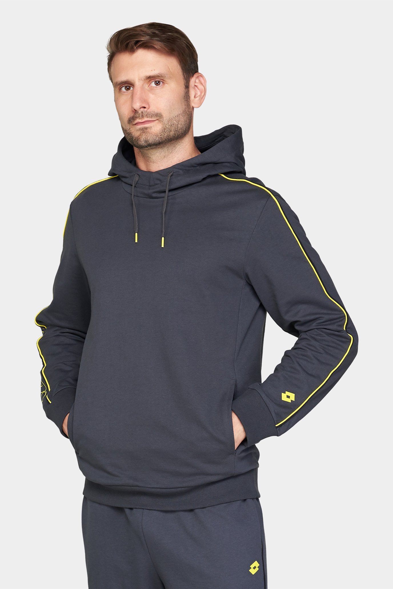 Чоловіче сіре худі LOGO TRE SWEAT HD 1