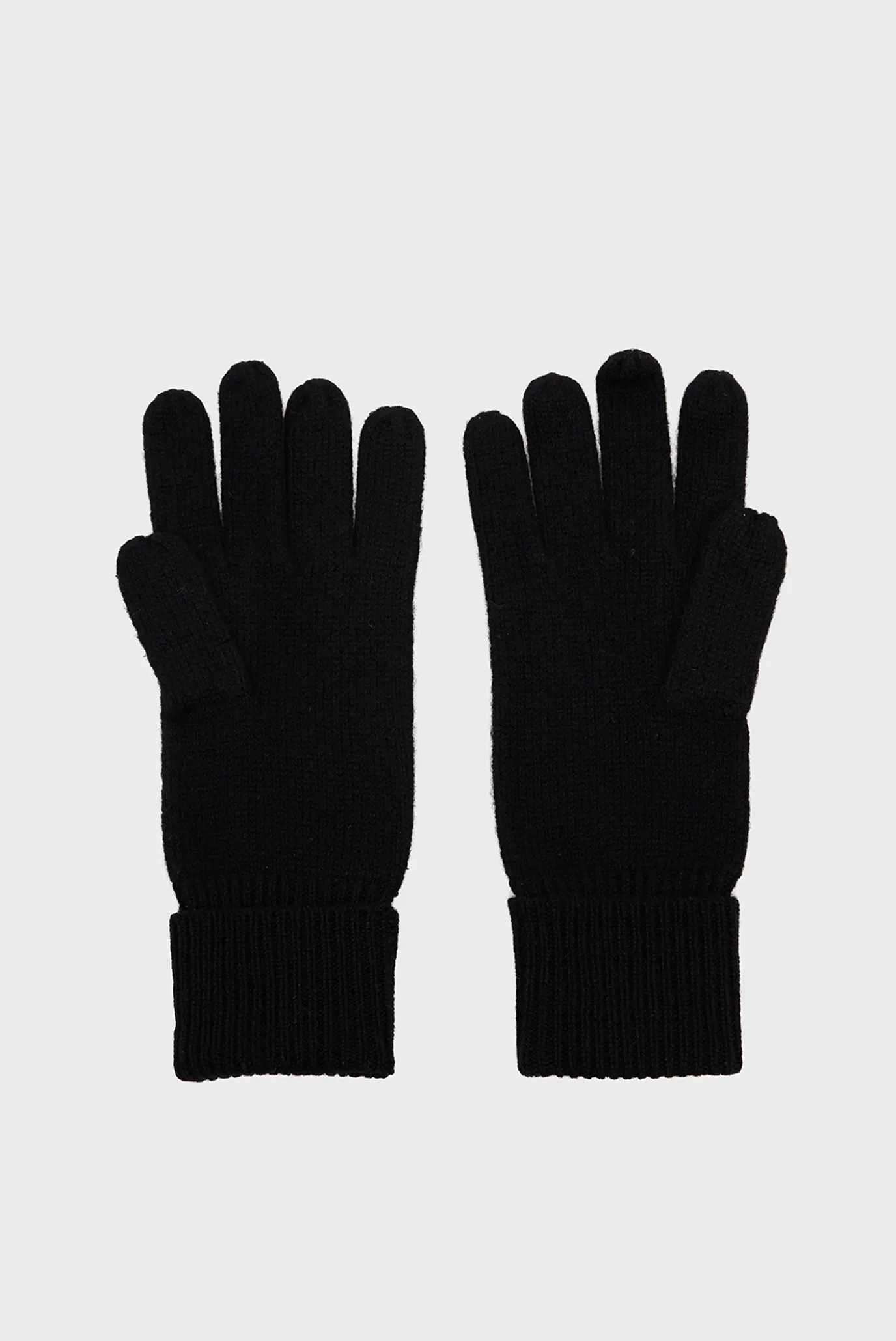Женские черные кашемировые перчатки EMBLEM 2