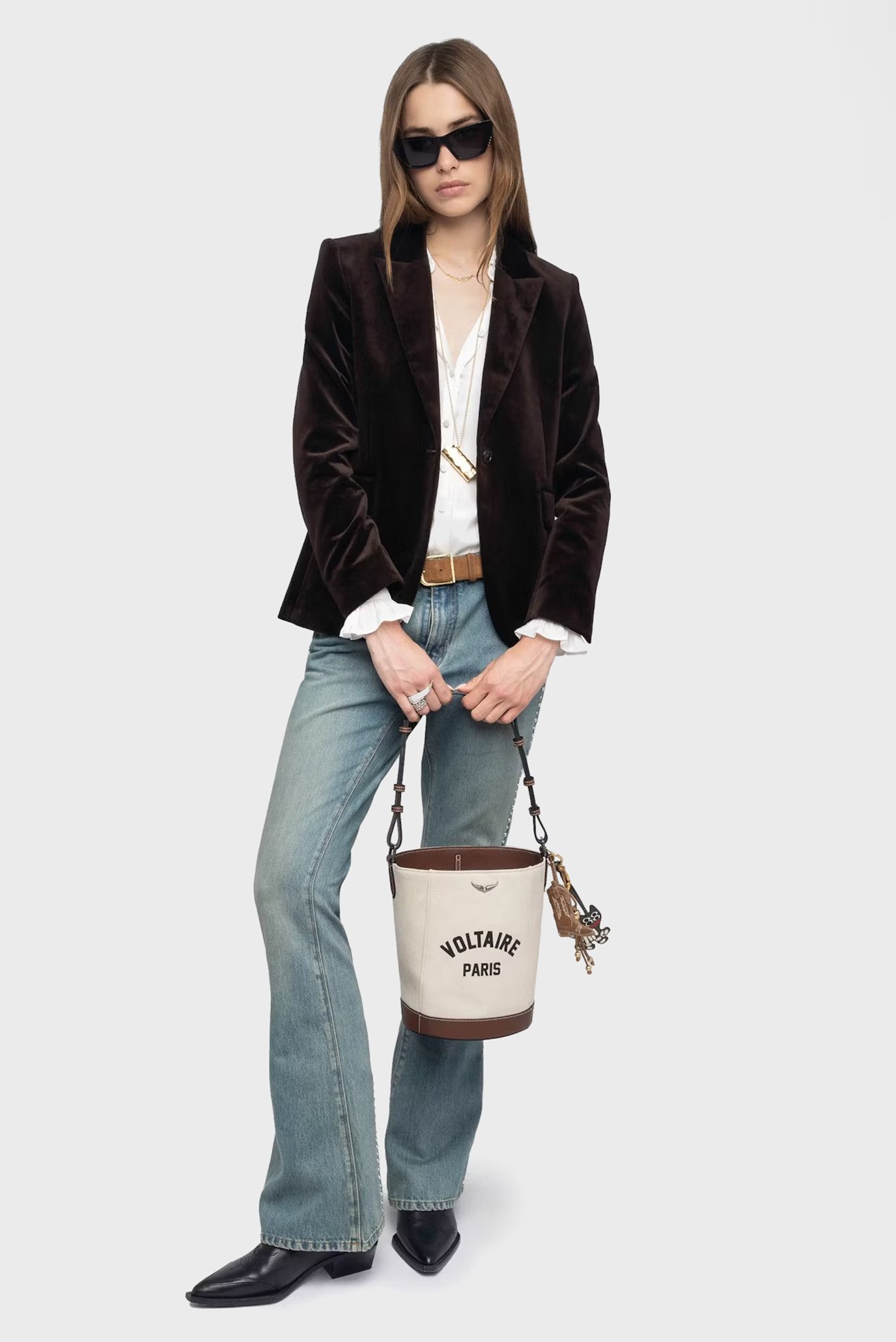 Женский темно-коричневый жакет Vavy Коричневый 36 ZADIG&VOLTAIRE WWBL00864_DARK CHOCOLATE Женский темно-коричневый жакет Vavy Коричневый 36 ZADIG&VOLTAIRE WWBL00864_DARK CHOCOLATE