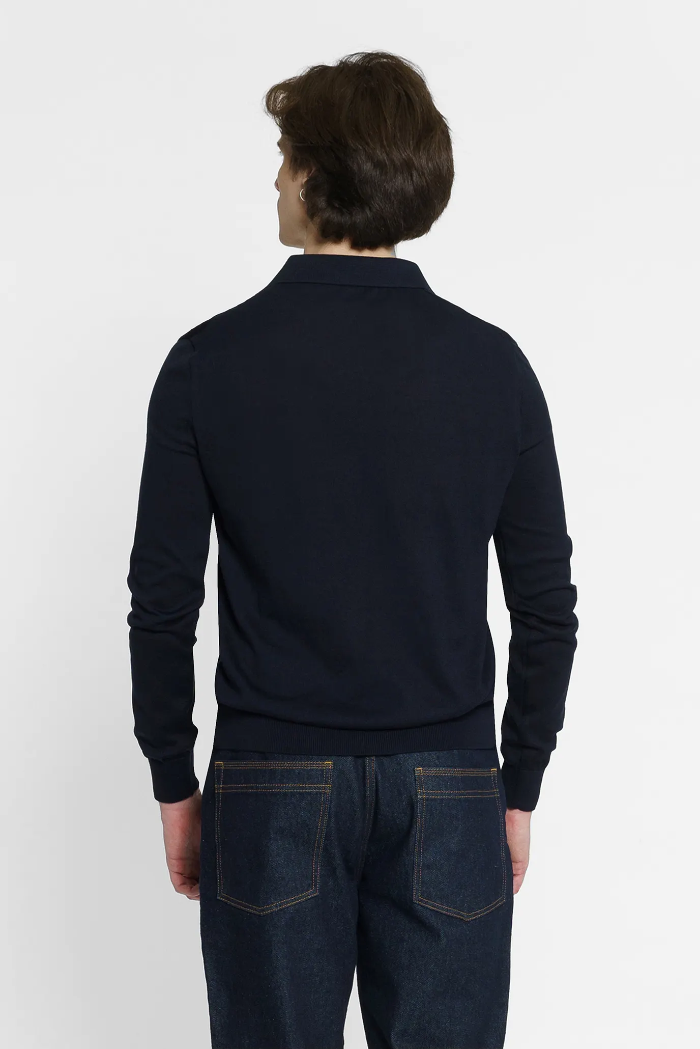 Мужское темно-синее поло 3