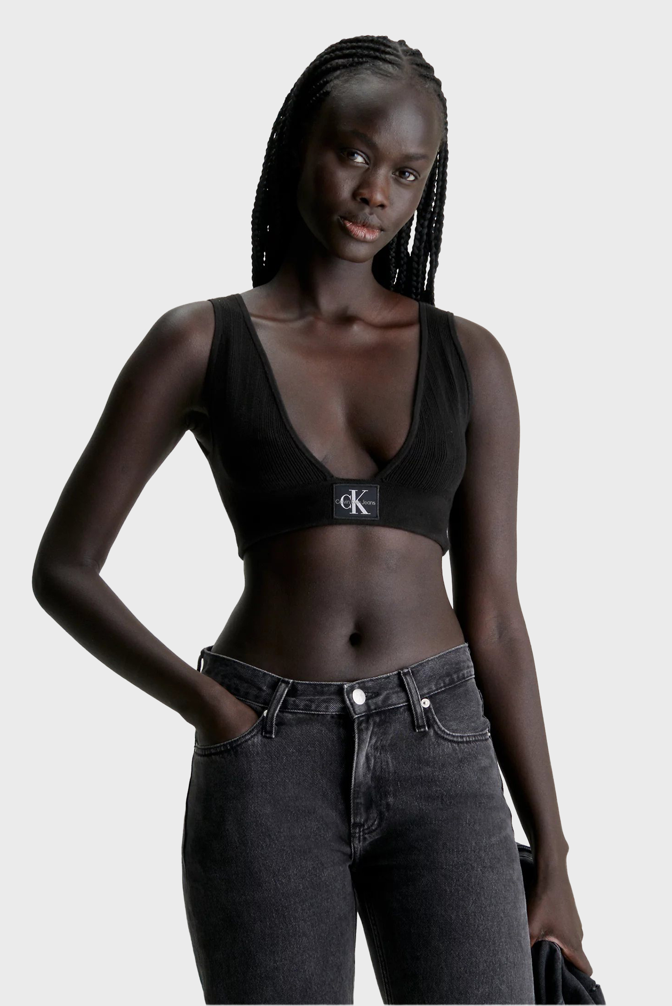VARIEGATED RIB SWEATER BRALETTE Calvin Klein Jeans J20J222625 MD Fashion
