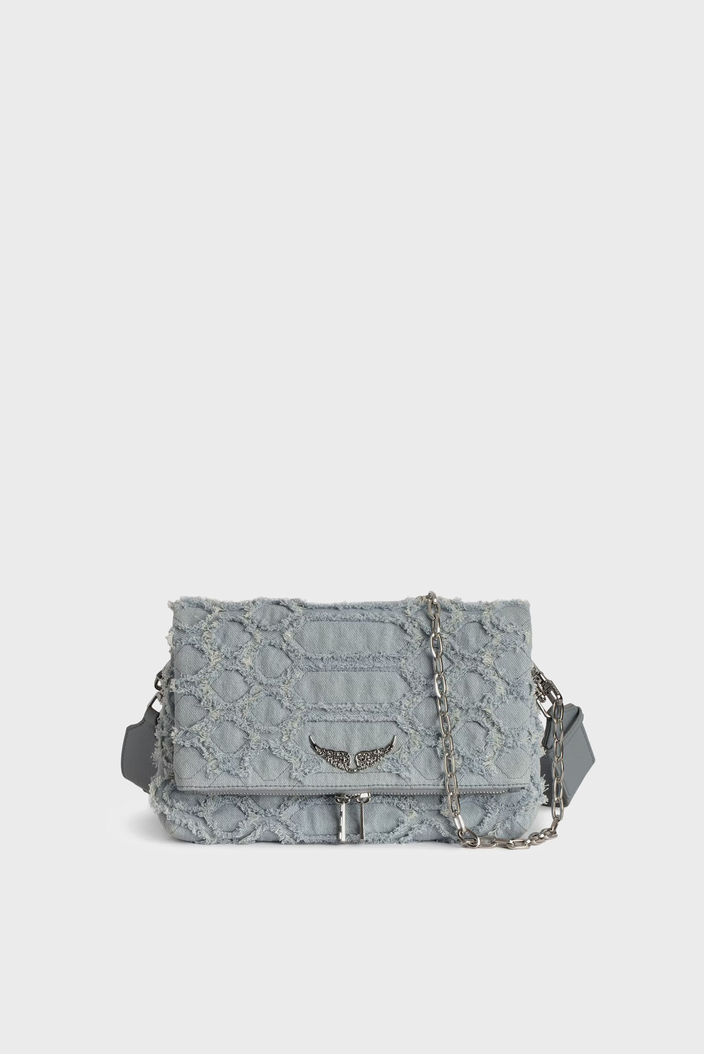 Женская голубая джинсовая сумка Rocky Голубой ONESIZE ZADIG&VOLTAIRE LWBA03890_BREEZE Женская голубая джинсовая сумка Rocky Голубой ONESIZE ZADIG&VOLTAIRE LWBA03890_BREEZE