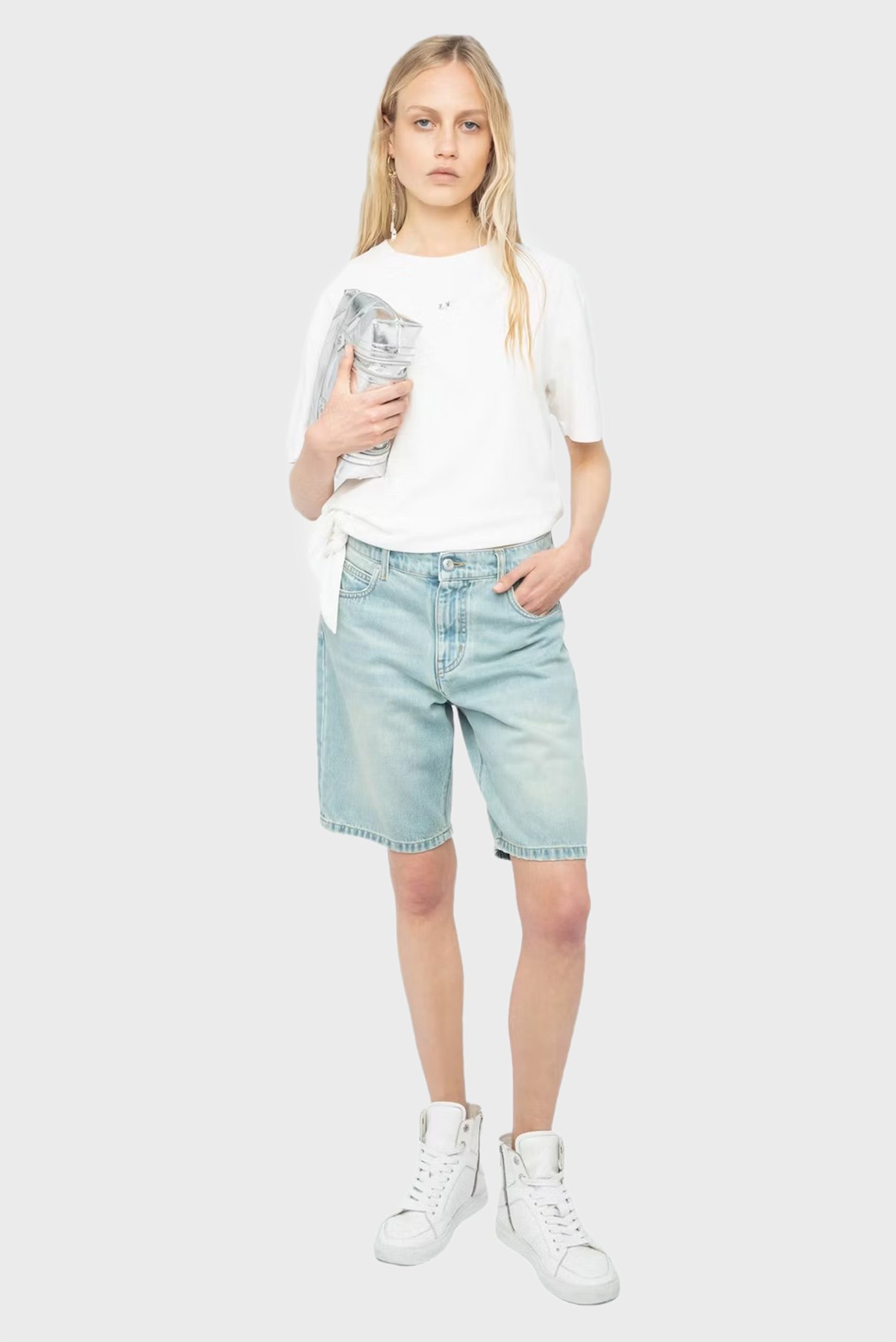 Женская белая футболка Edda Белый S ZADIG&VOLTAIRE JWTS02842_JUDO Женская белая футболка Edda Белый S ZADIG&VOLTAIRE JWTS02842_JUDO