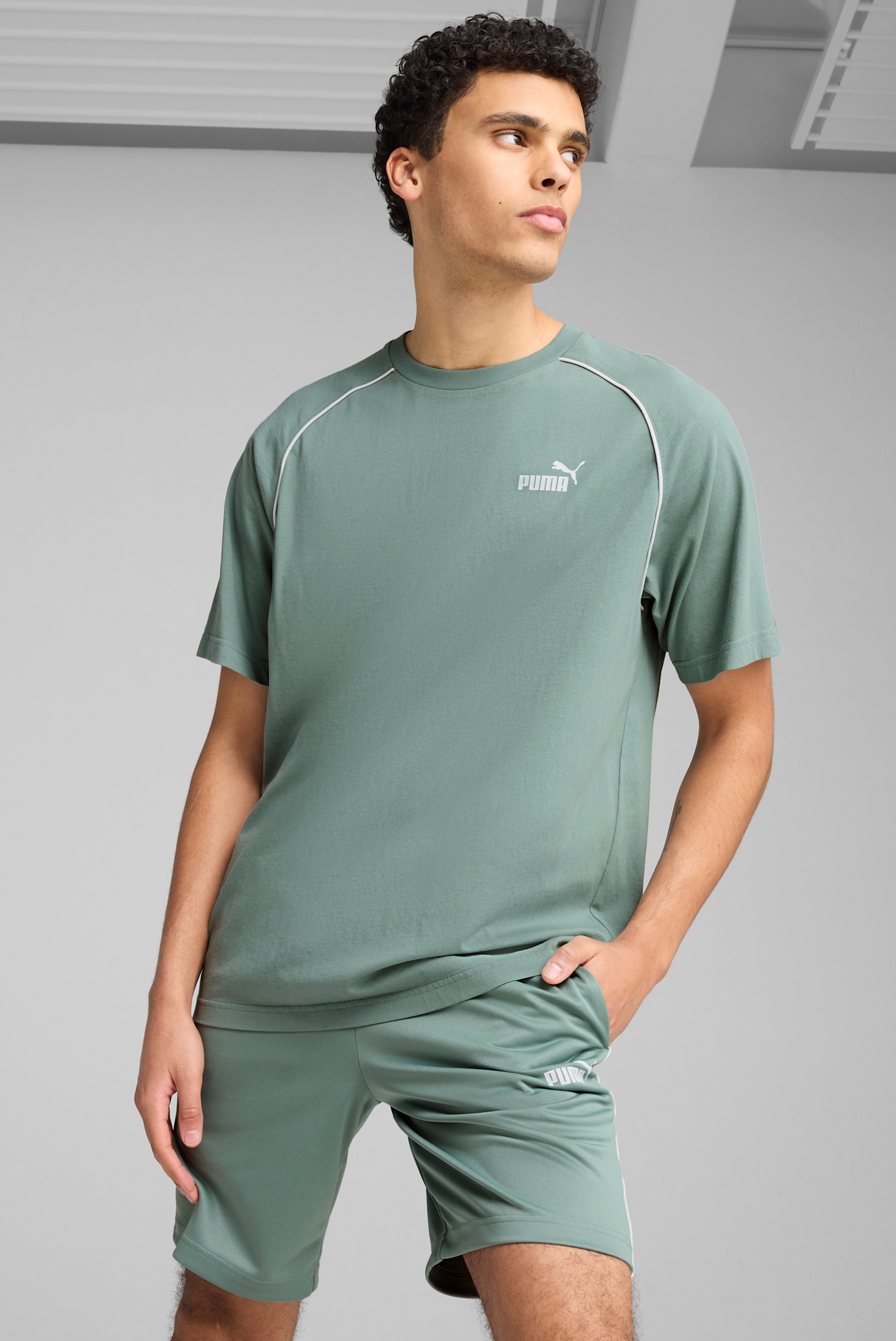 Чоловіча м'ятна футболка PUMA Sport Tee Men 1