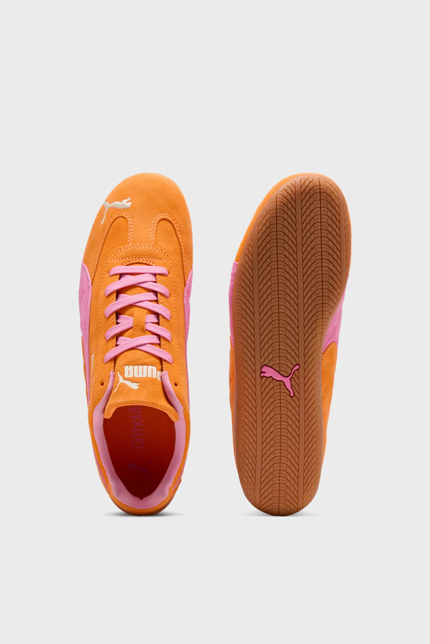 Оранжевые замшевые кроссовки Speedcat OG Unisex 4