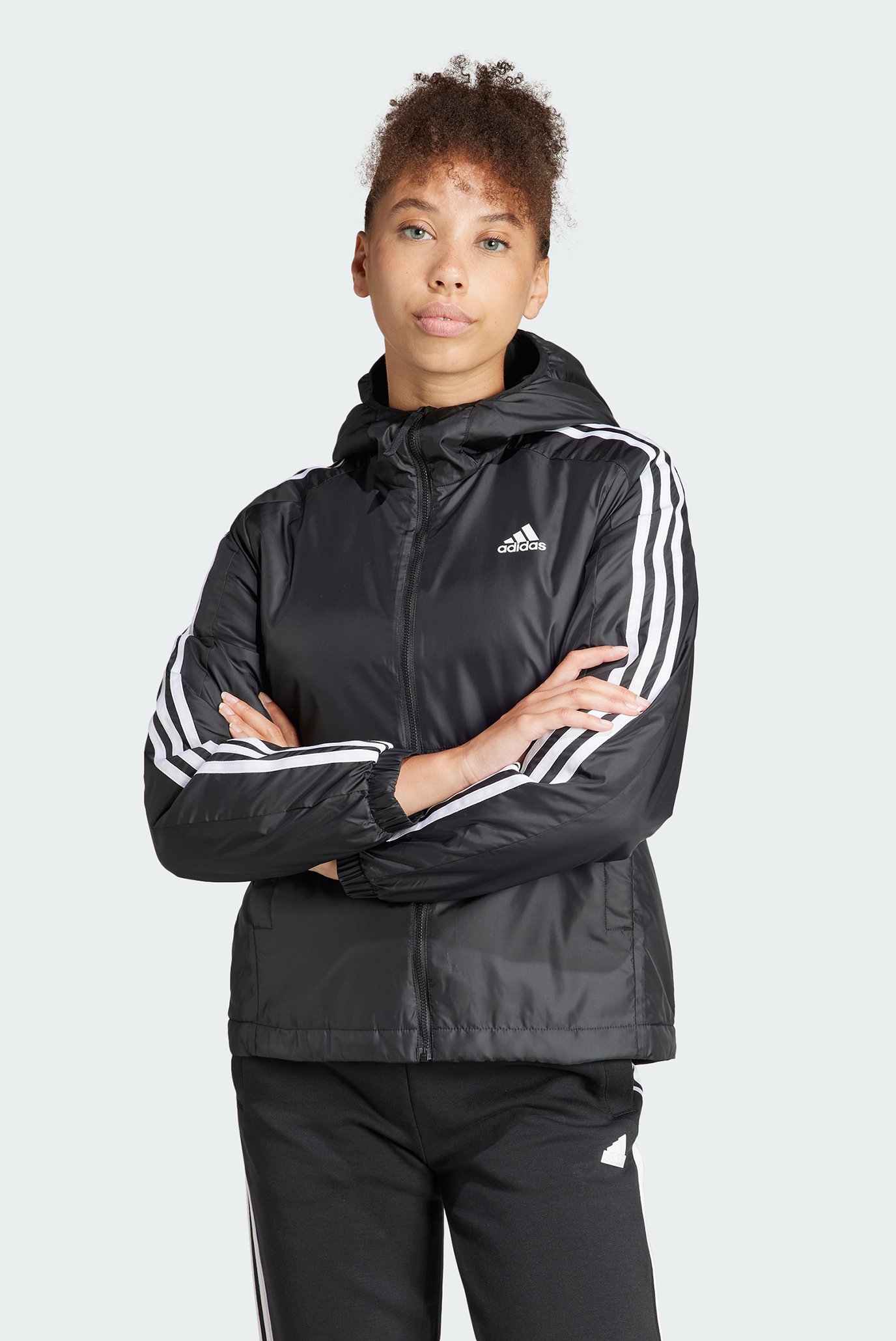 Жіноча чорна куртка Essentials 3-Stripes Insulated 1