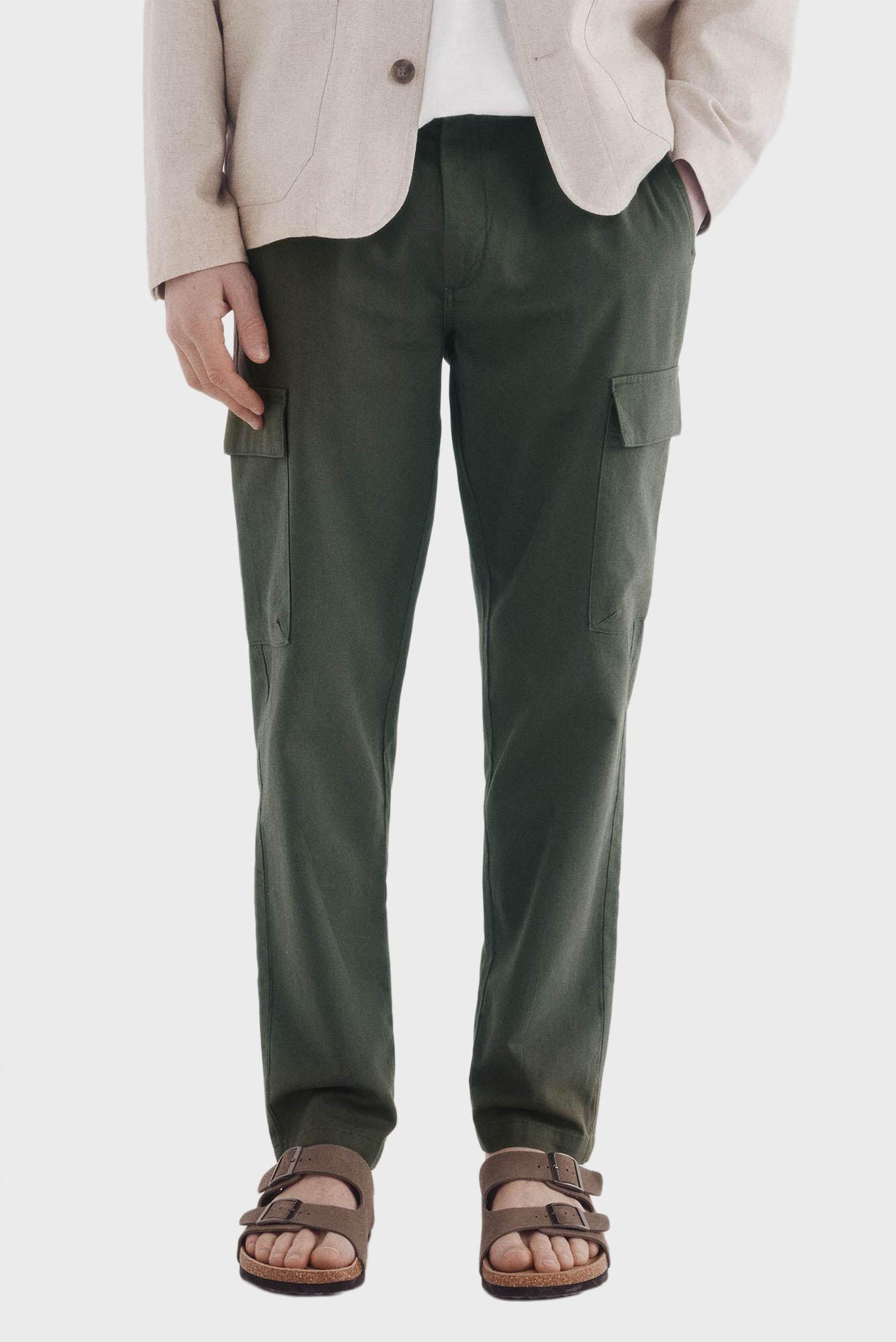 Мужские оливковые брюки Slim fit Оливковый M SPRINGFIELD 1559352 Мужские оливковые брюки Slim fit Оливковый M SPRINGFIELD 1559352