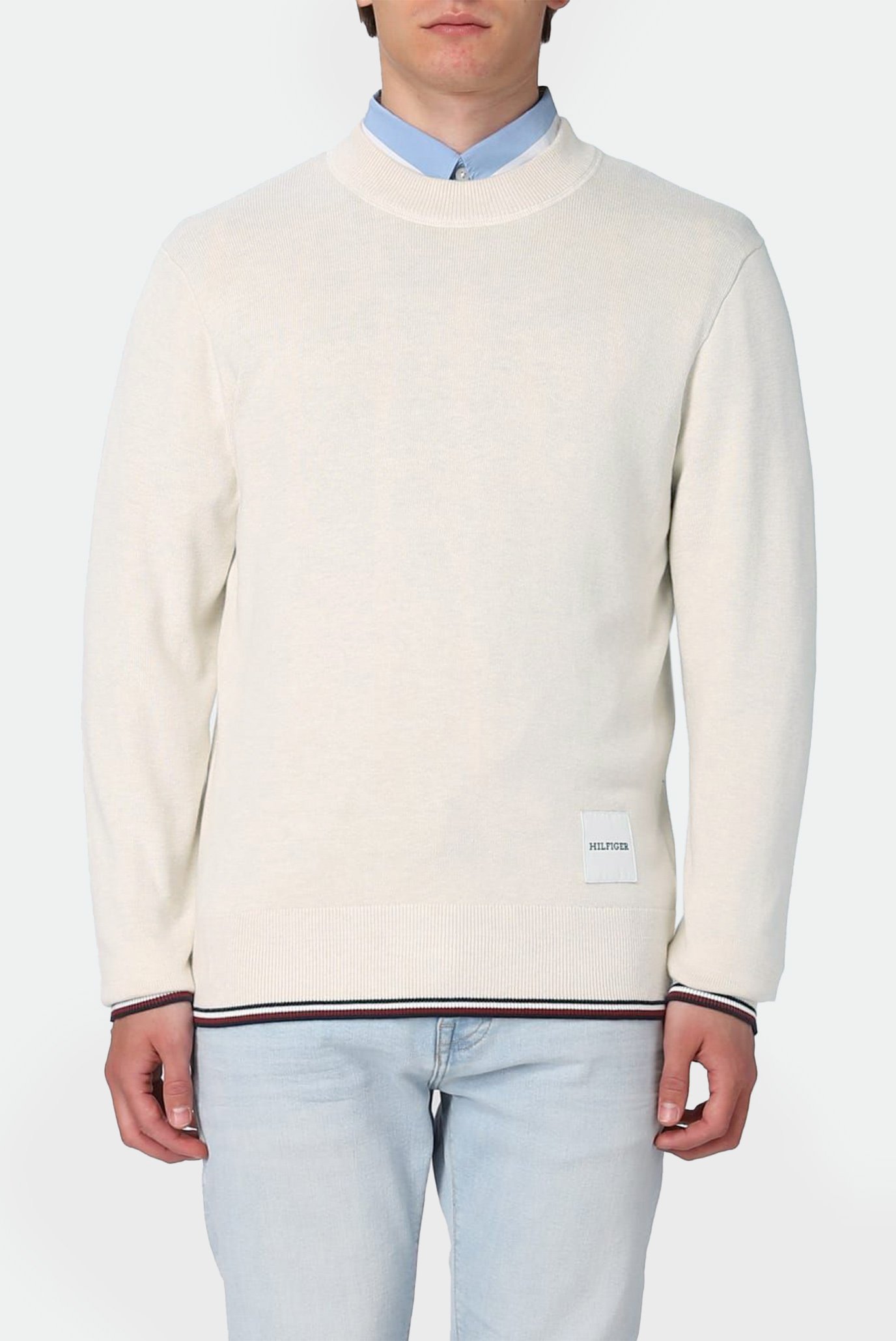 Чоловічий білий джемпер MONOTYPE GS TIPPED CREW NECK 1